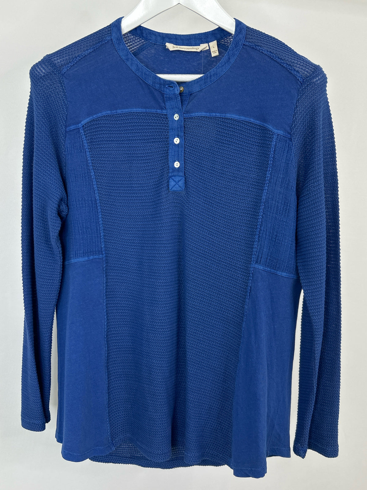 SOFT SURROUNDINGS Size L Blue Women Top
