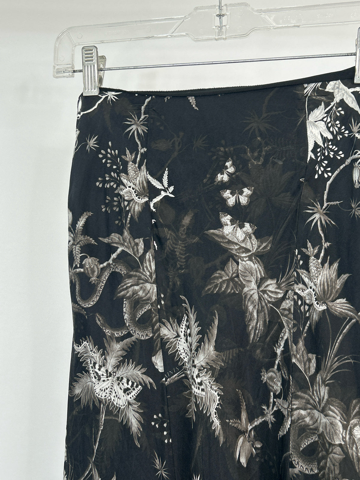 ALLSAINTS Size 2 Black Print Women Skirt