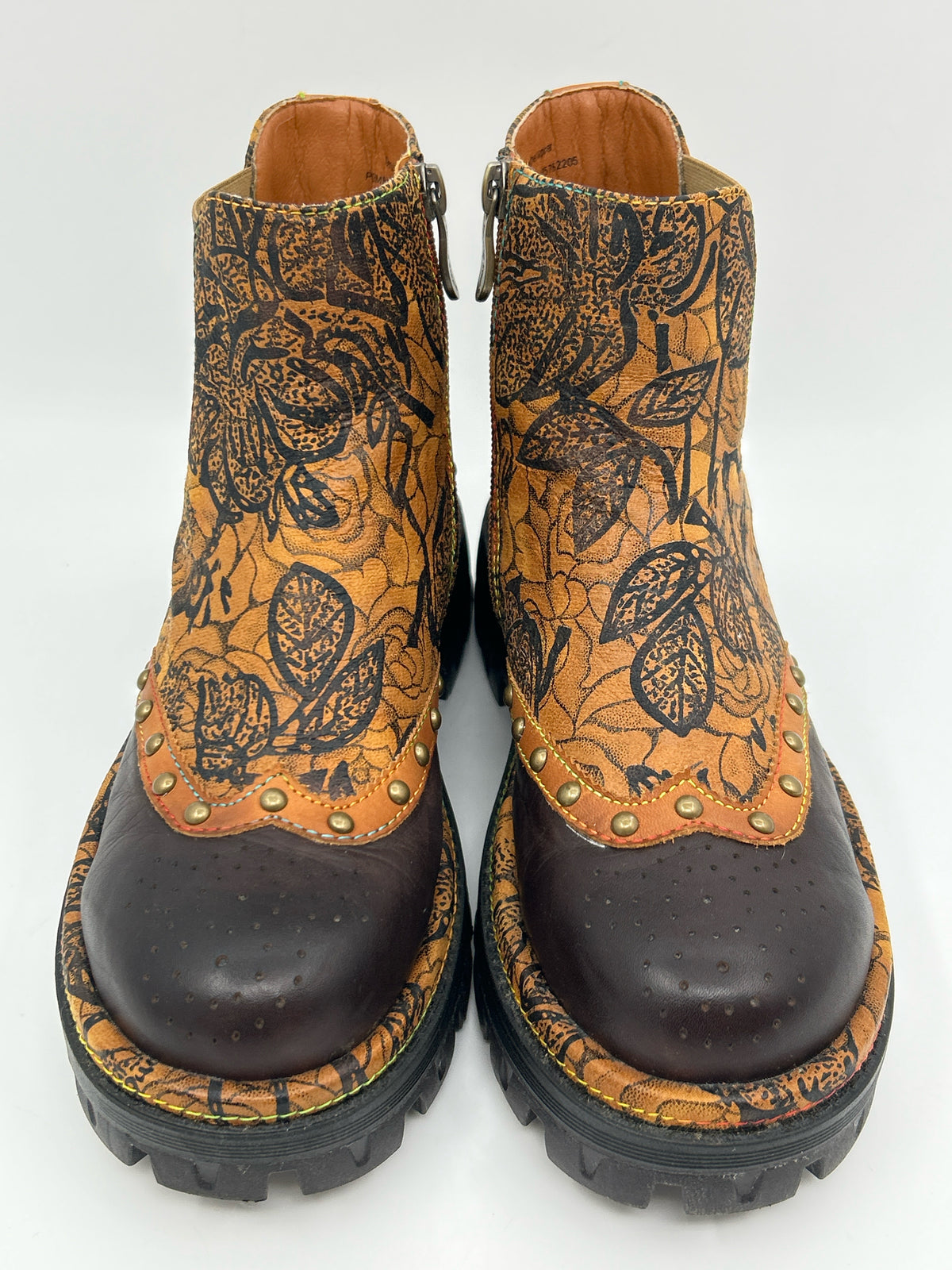 L'ARTISTE Size 38 tan & black Women Booties