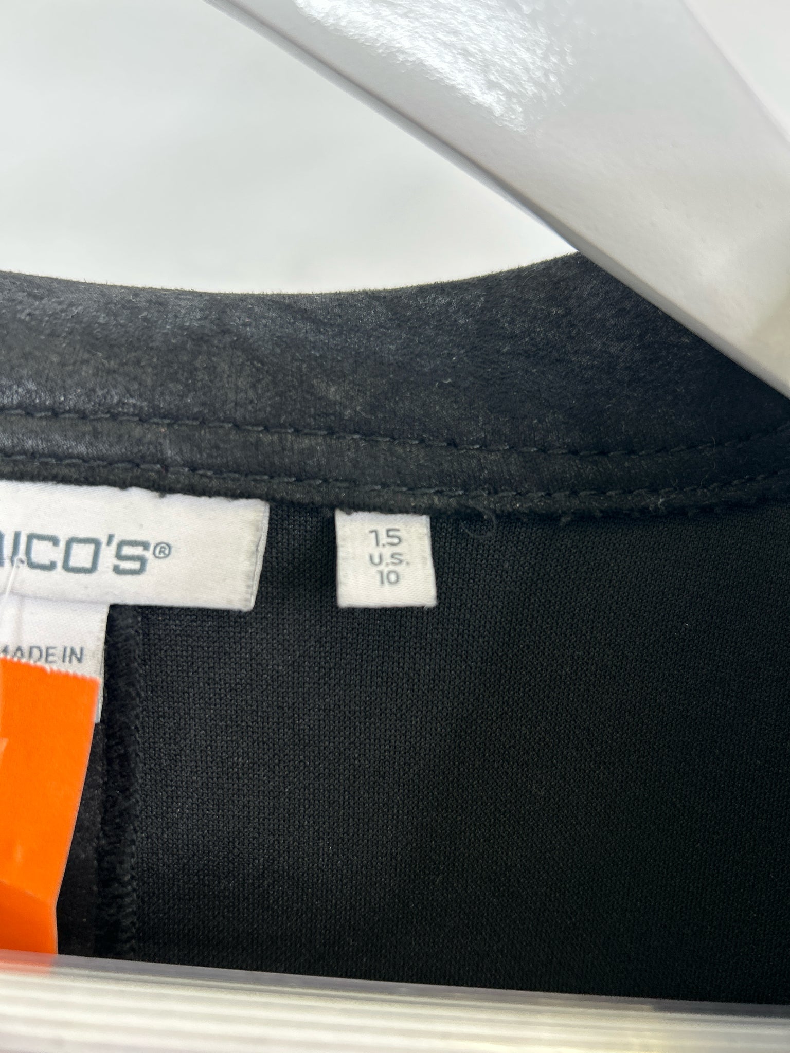 CHICO'S Size 10 Black Women Jacket