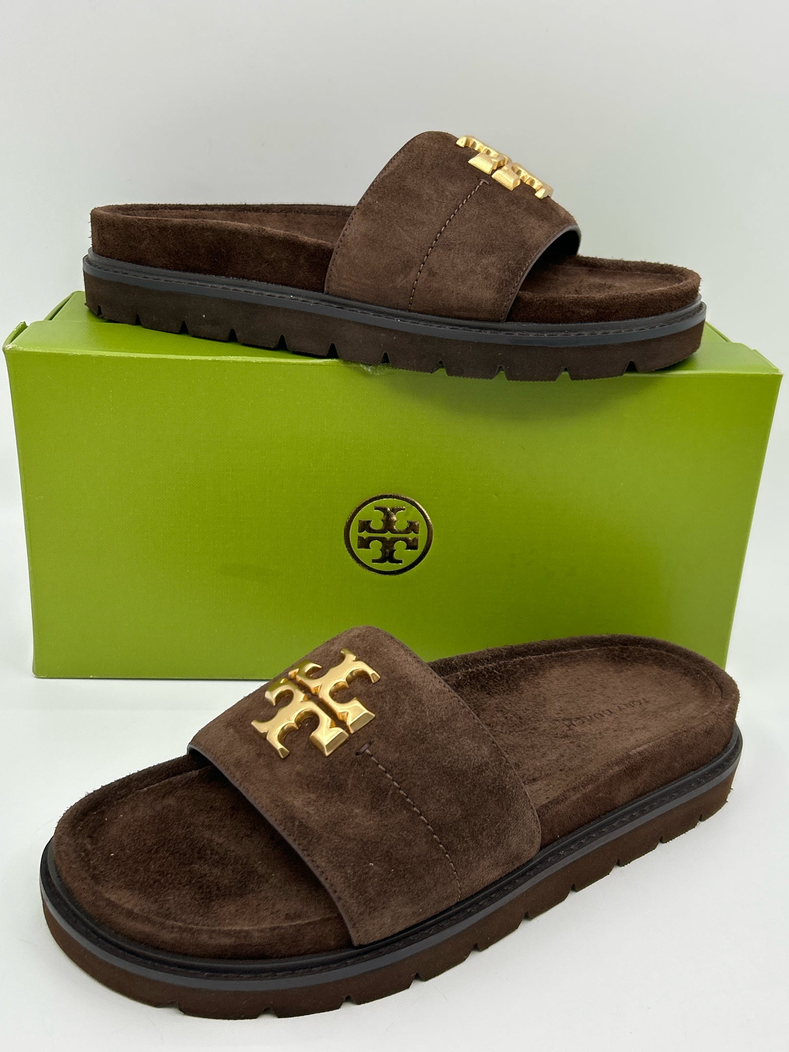 TORY BURCH Size 8M DARK BROWN Women Sandal