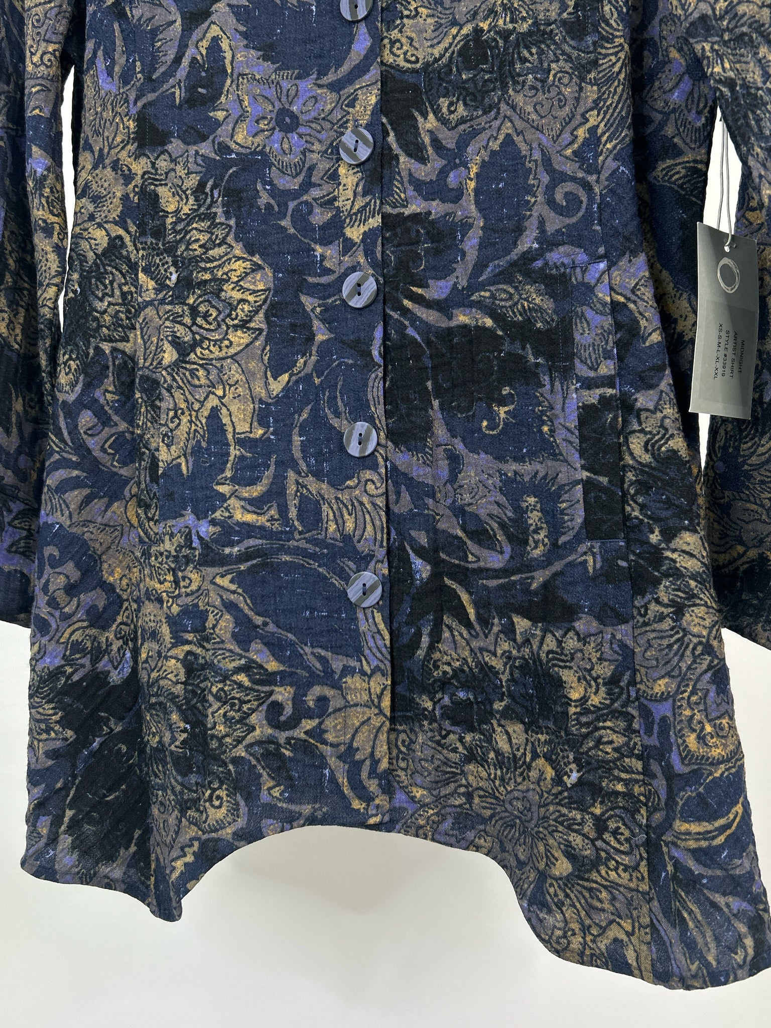 HABITAT Size S Blue Print Women Shirt NWT