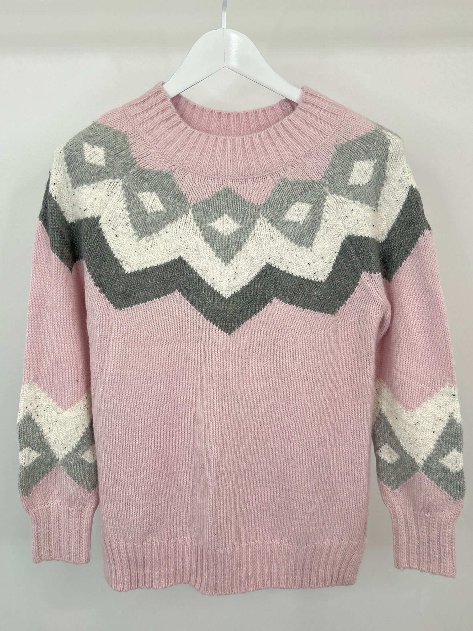 LOFT Size XS Pink Print Women Sweater NWT