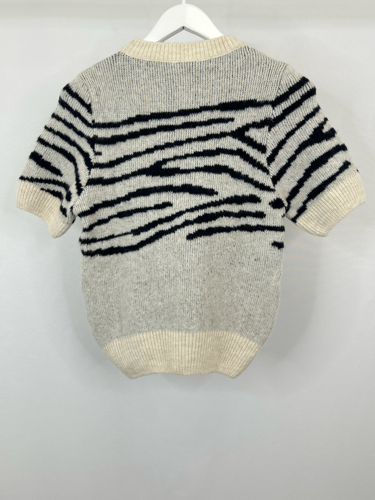 Mus & Bombon Size XS Natural and Navy Women Sweater