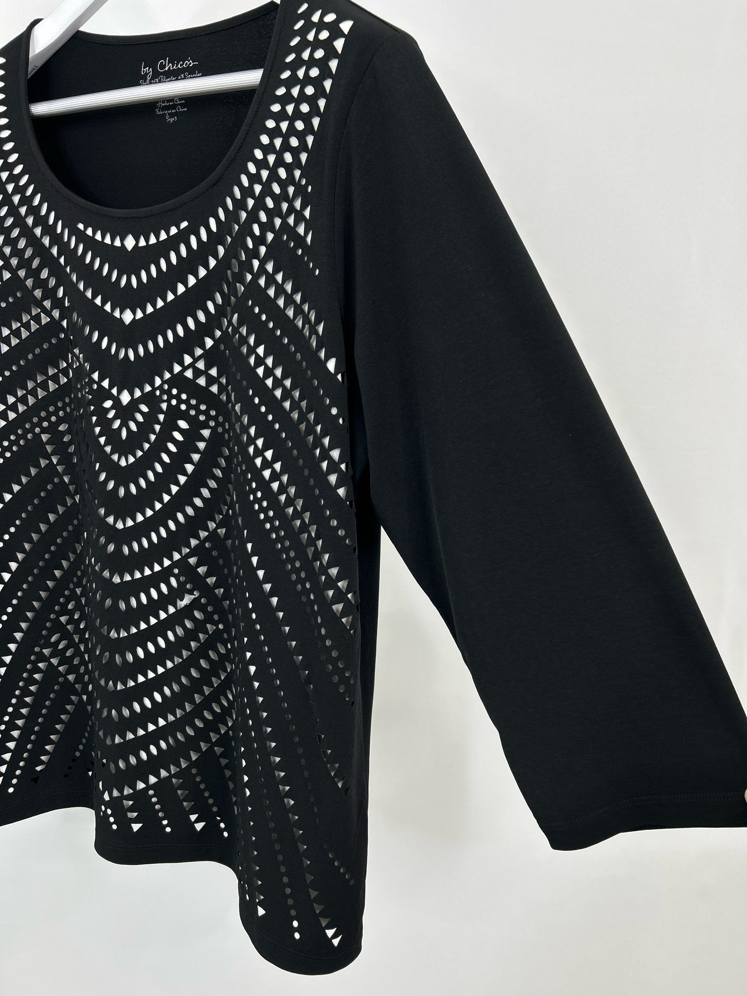 CHICO'S Size 16 Black Women Top