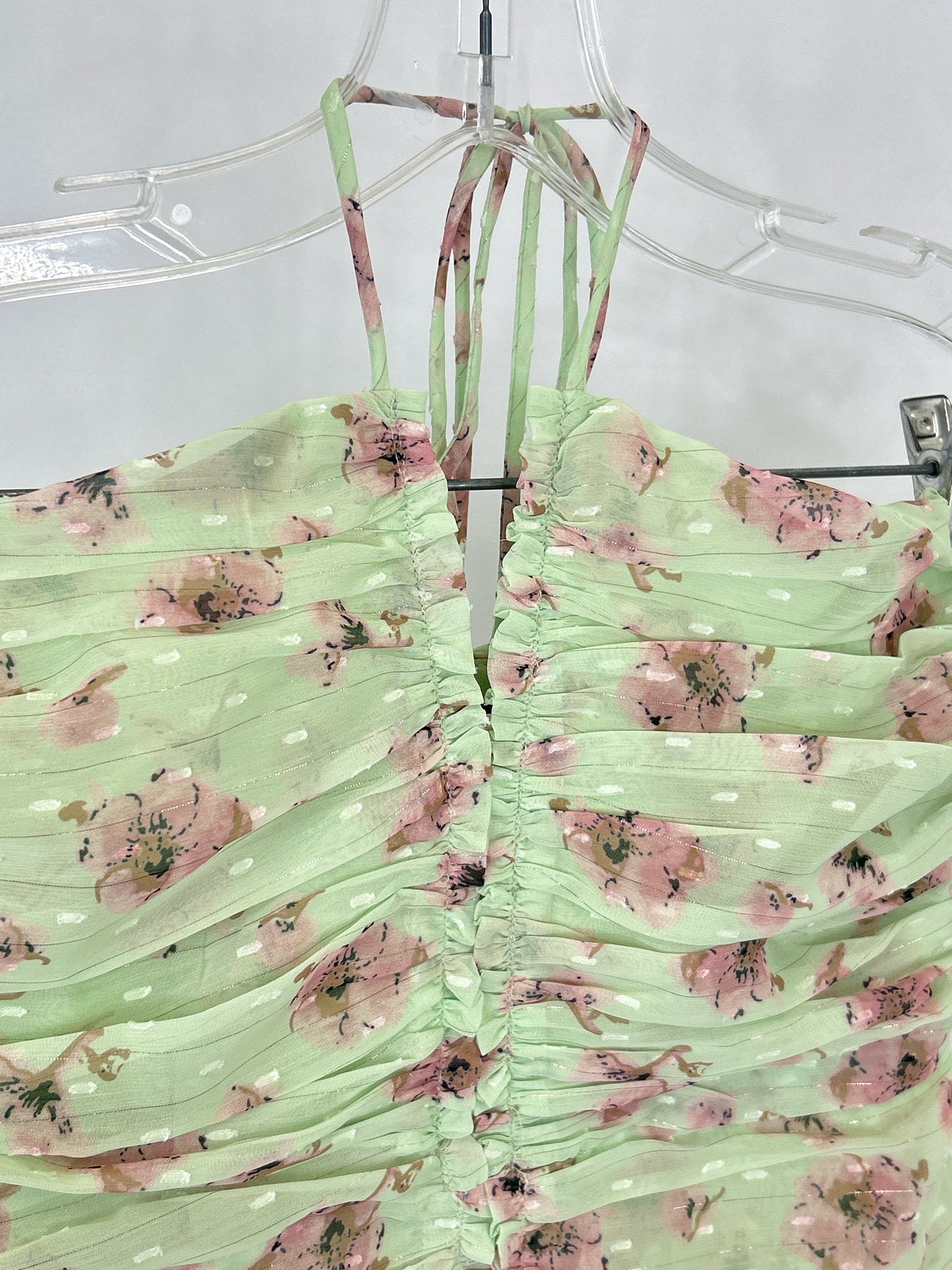 LULU'S Size M Green Floral Women Dress NWT