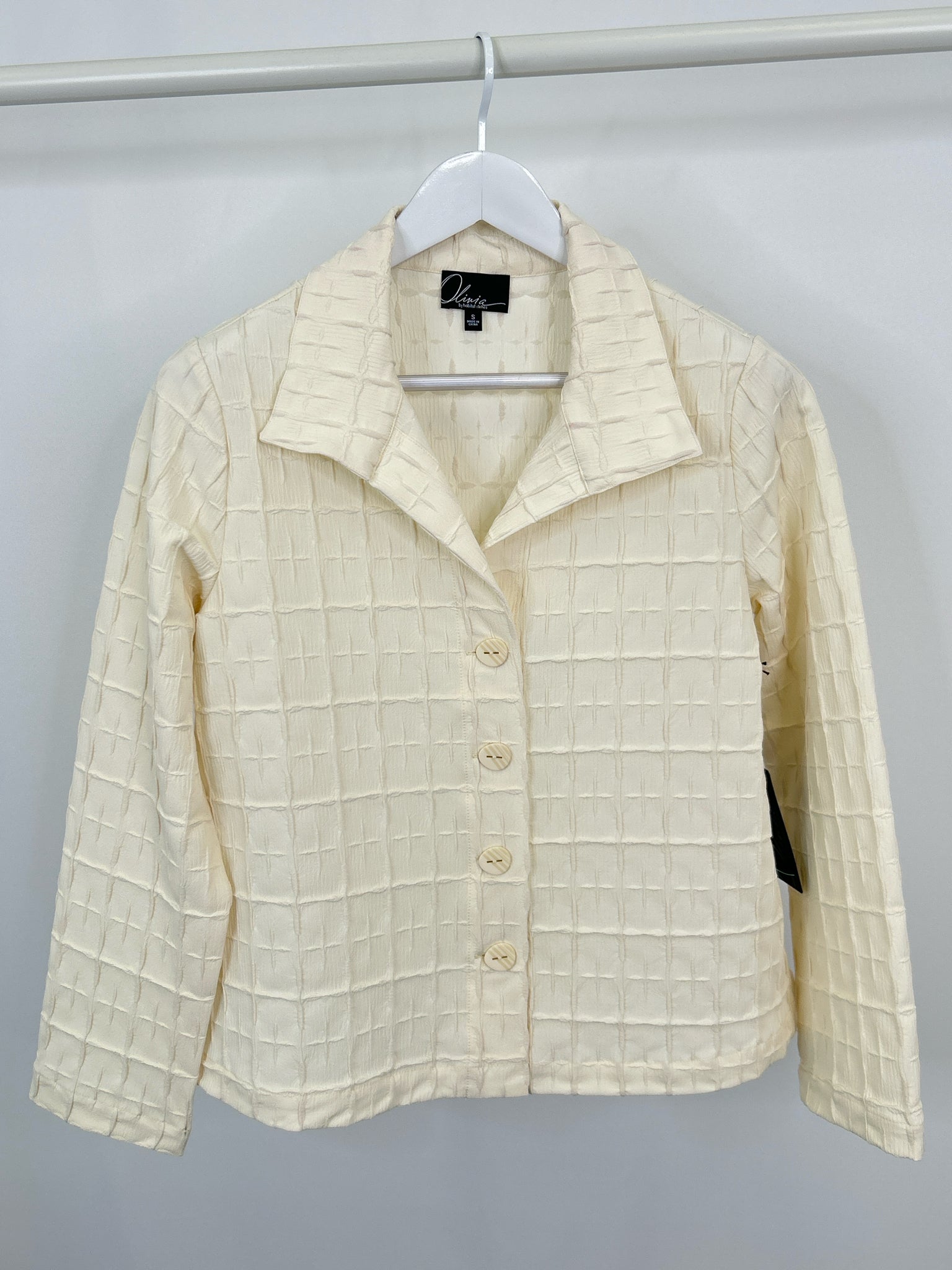 OLIVIA BY HABITAT CLOTHES Size S Ivory Women Jacket NWT