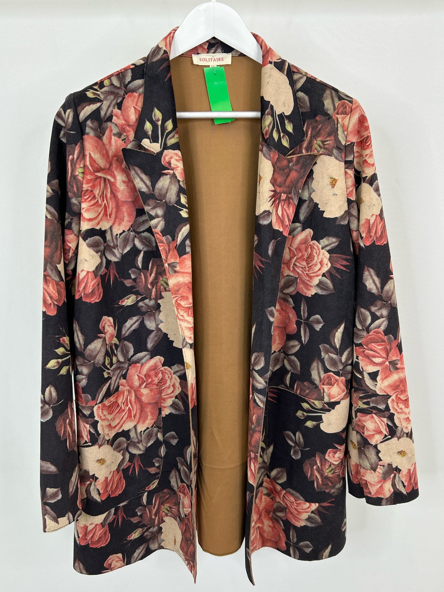 SOLITAIRE Size XL PURPLE FLORAL Women Jacket
