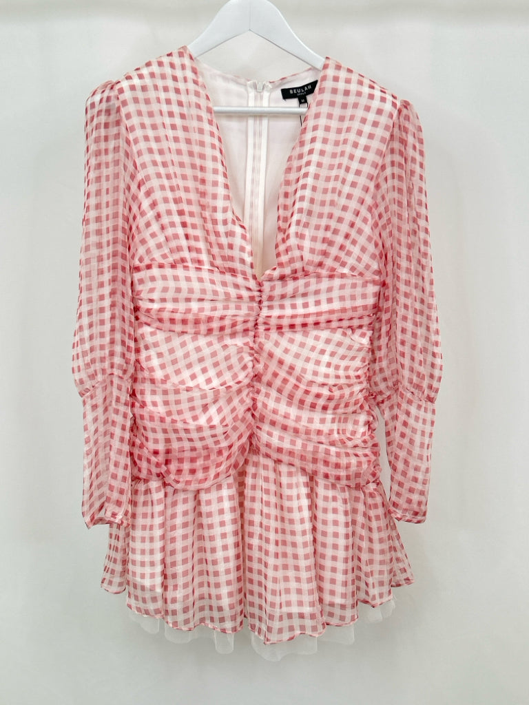 BEULAH Women Size M PINK AND WHITE Dress