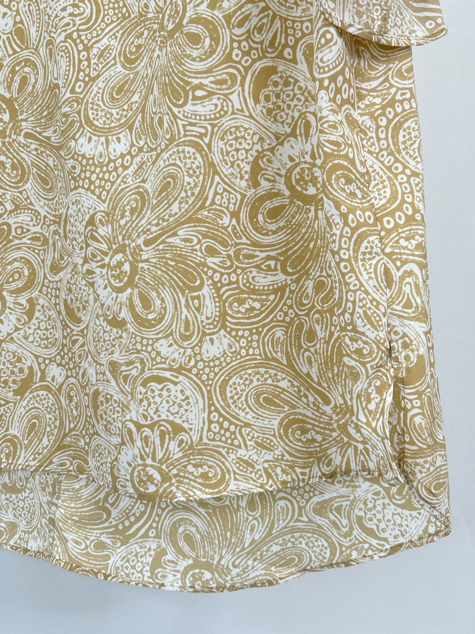 MICHAEL MICHAEL KORS Size L Beige Print Women Top