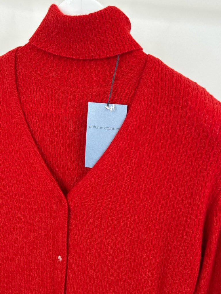 AUTUMN CASHMERE NWT Women Size L Red 2-piece Sweater Set