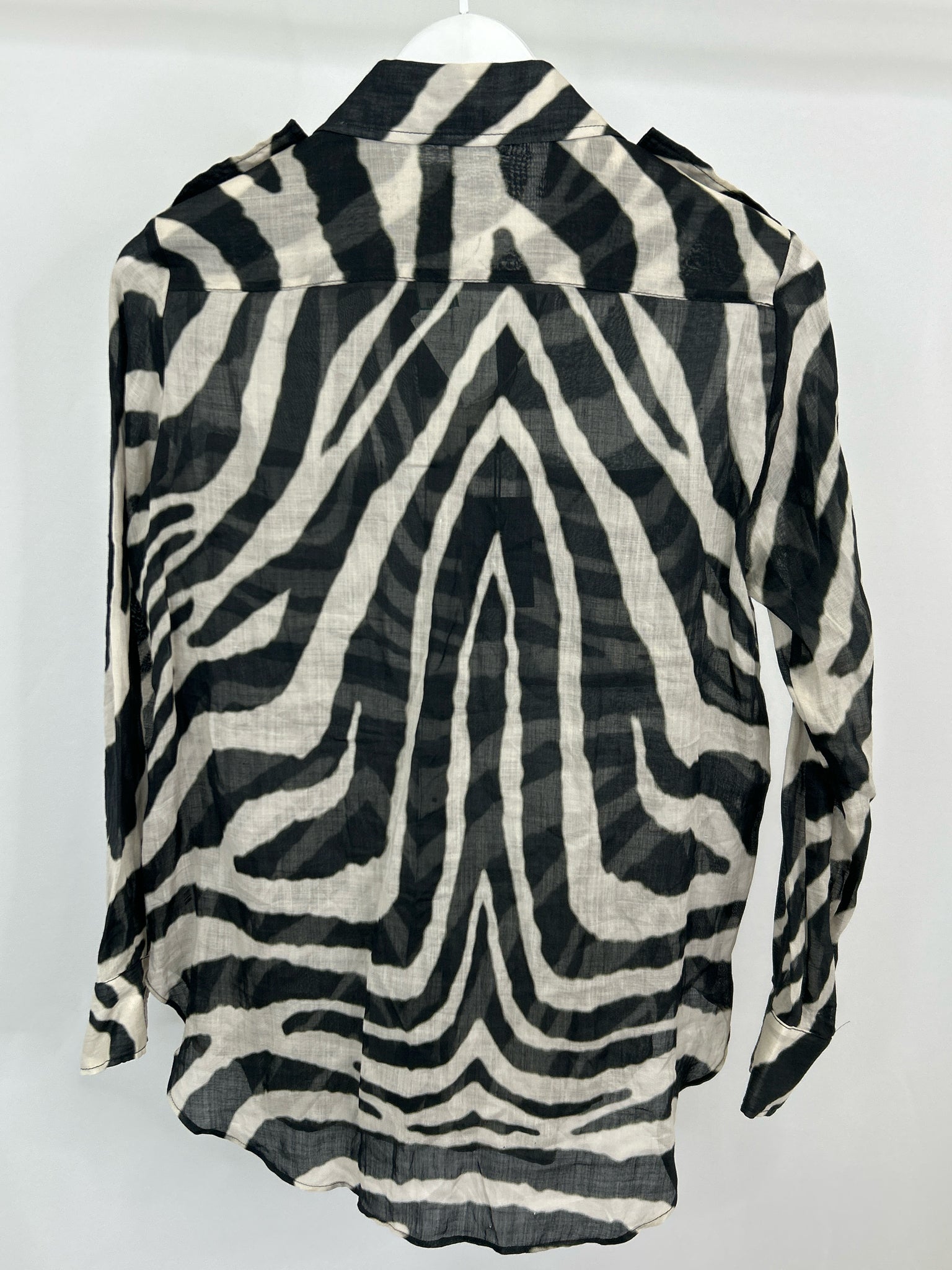 MOSSIMO DUTTI Size 2 Black & Cream Women Shirt