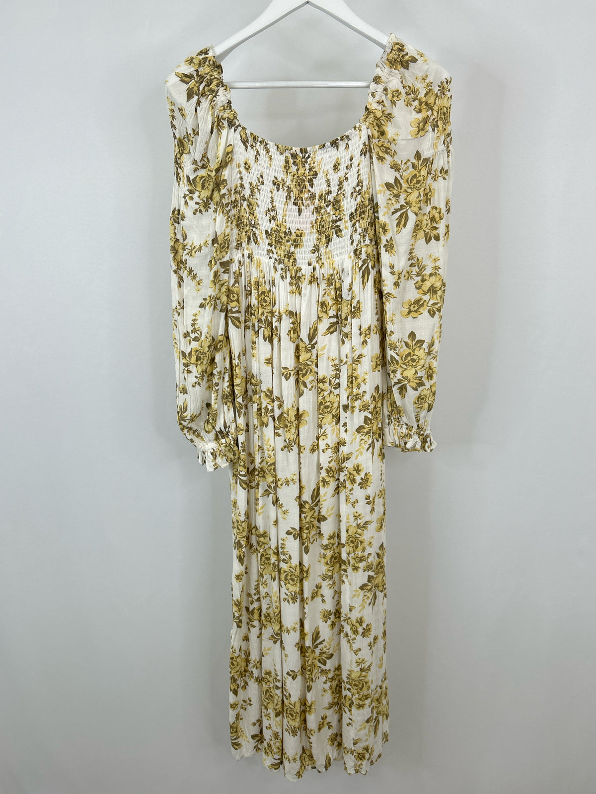 FREE PEOPLE Size S white & yellow Women Dress
