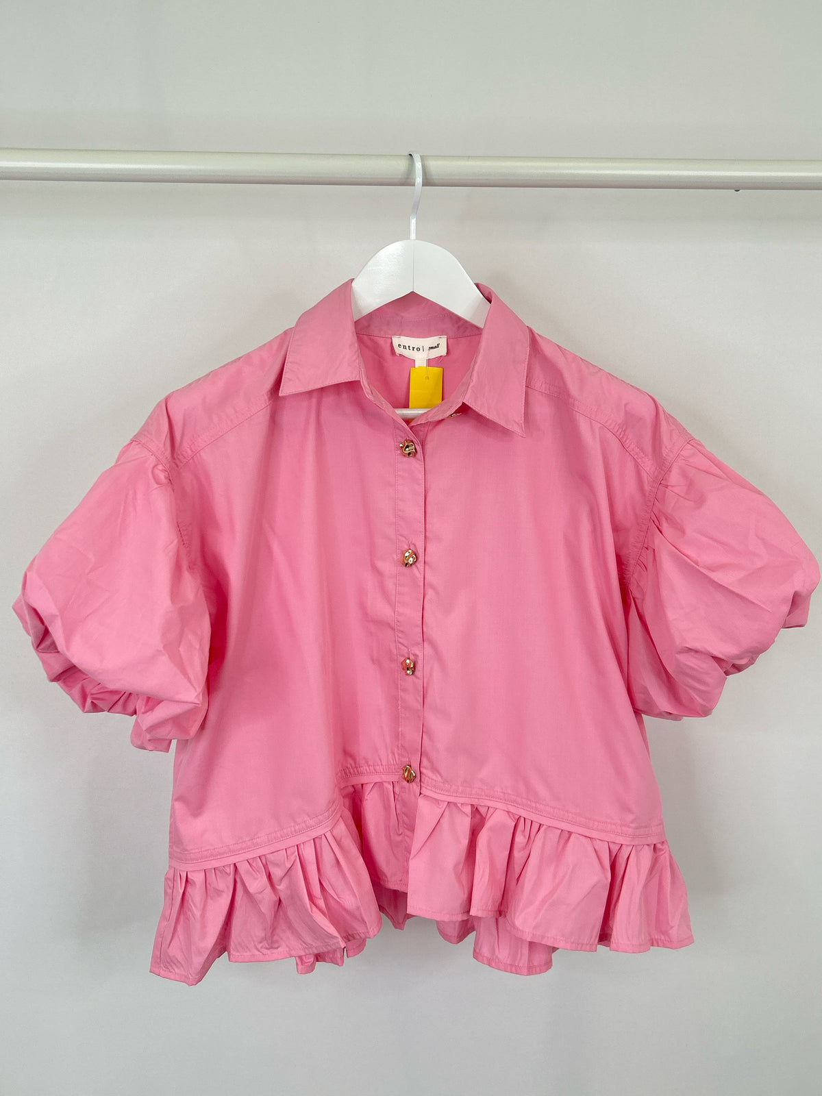 ENTRO Size S Pink Women Shirt