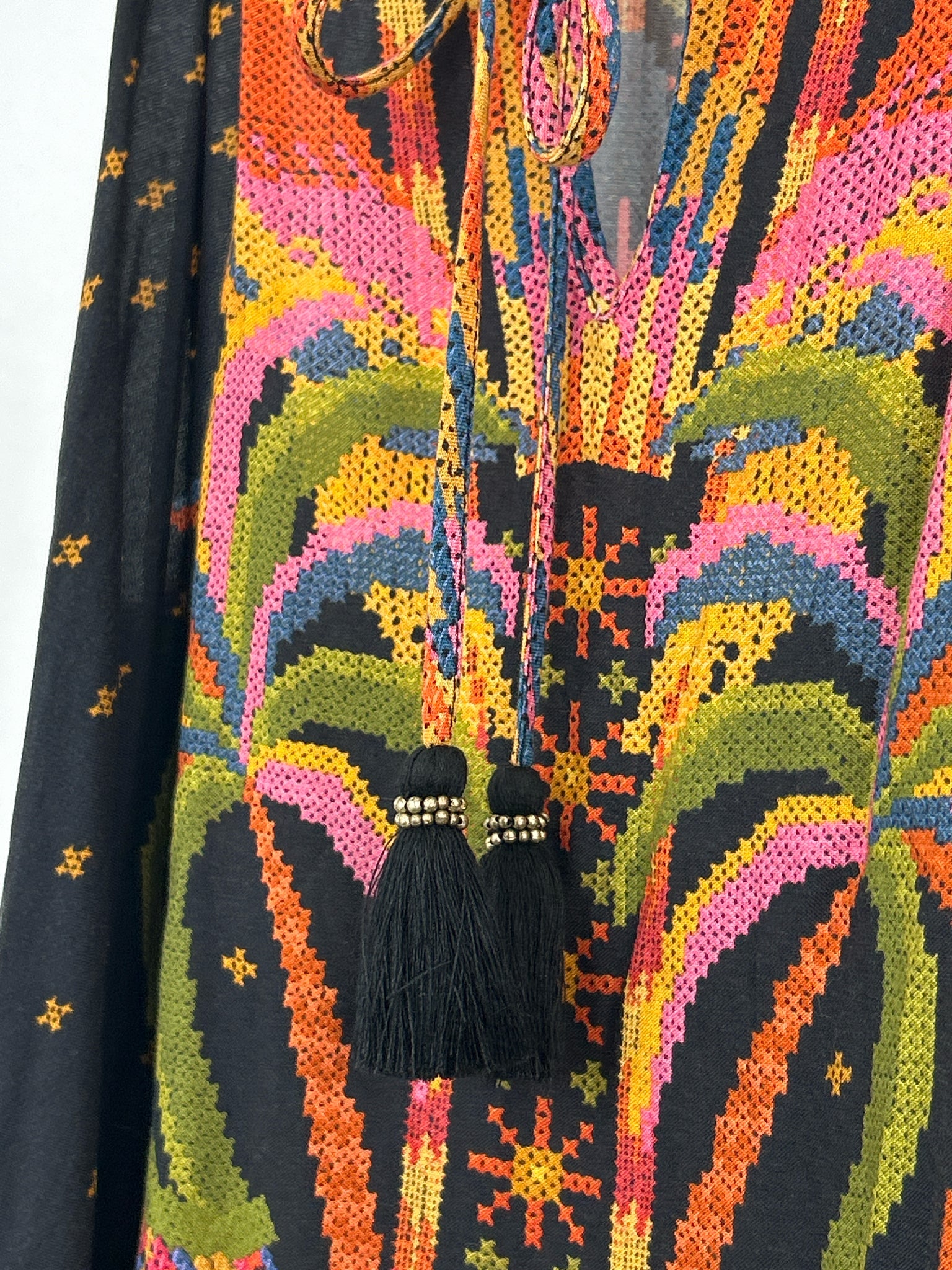 FARM RIO Size L Black Print Women Camisole