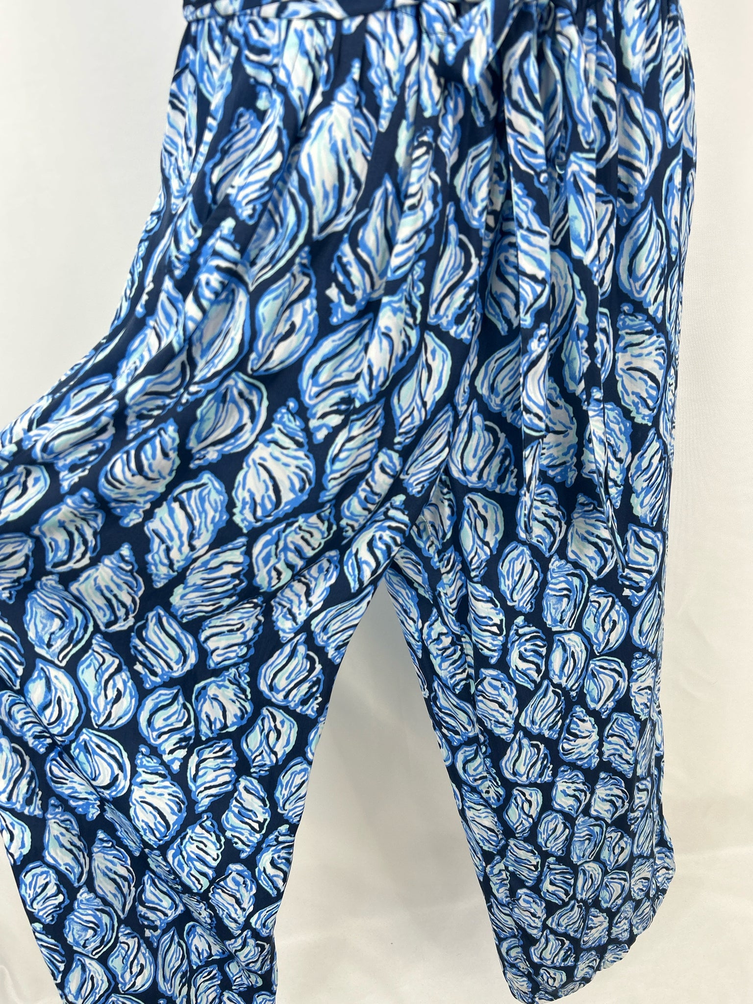 LILLY PULITZER Size L Blue Print Women Jumpsuit
