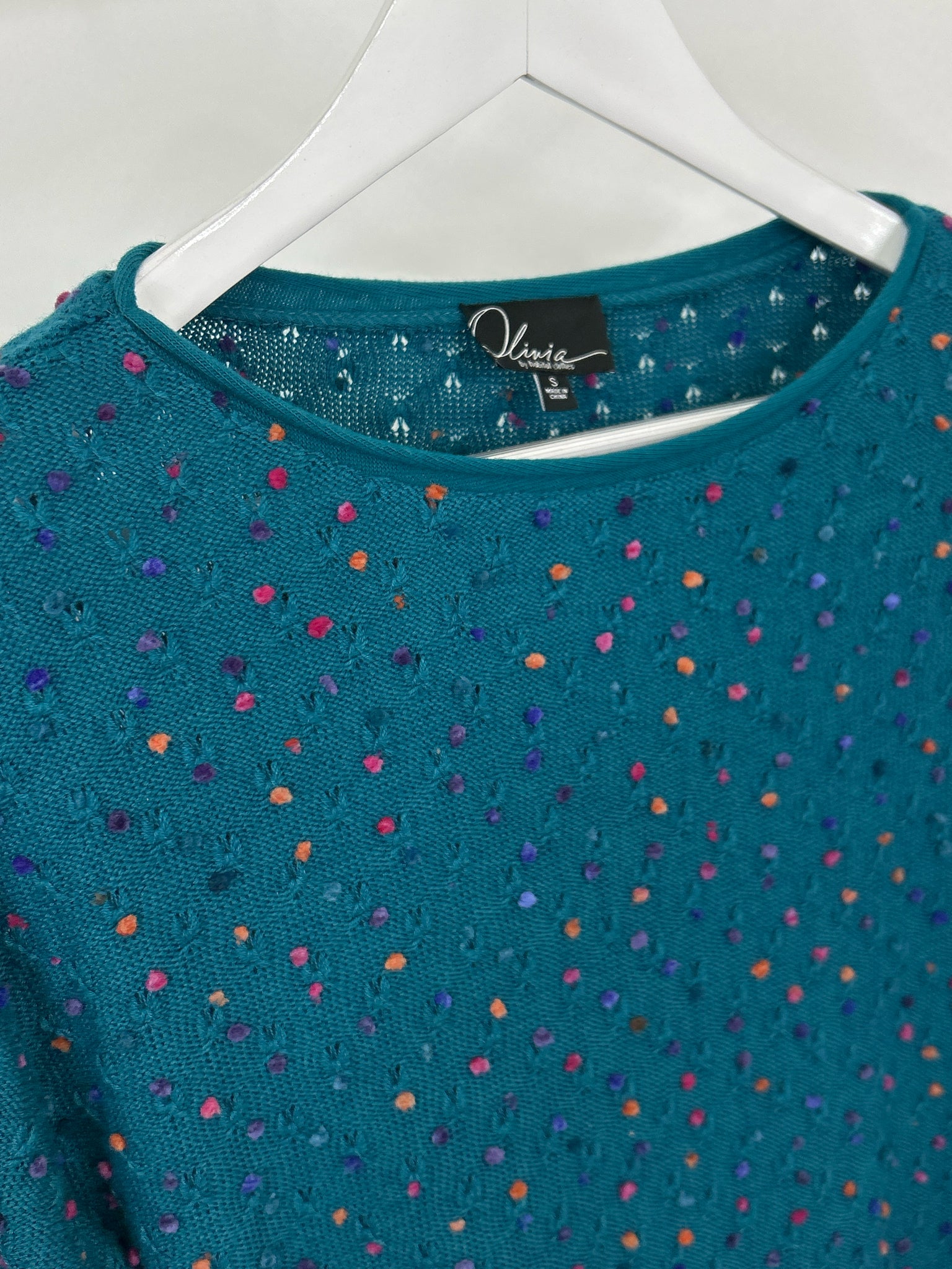 OLIVIA BY HABITAT CLOTHES Size S Teal Women Sweater