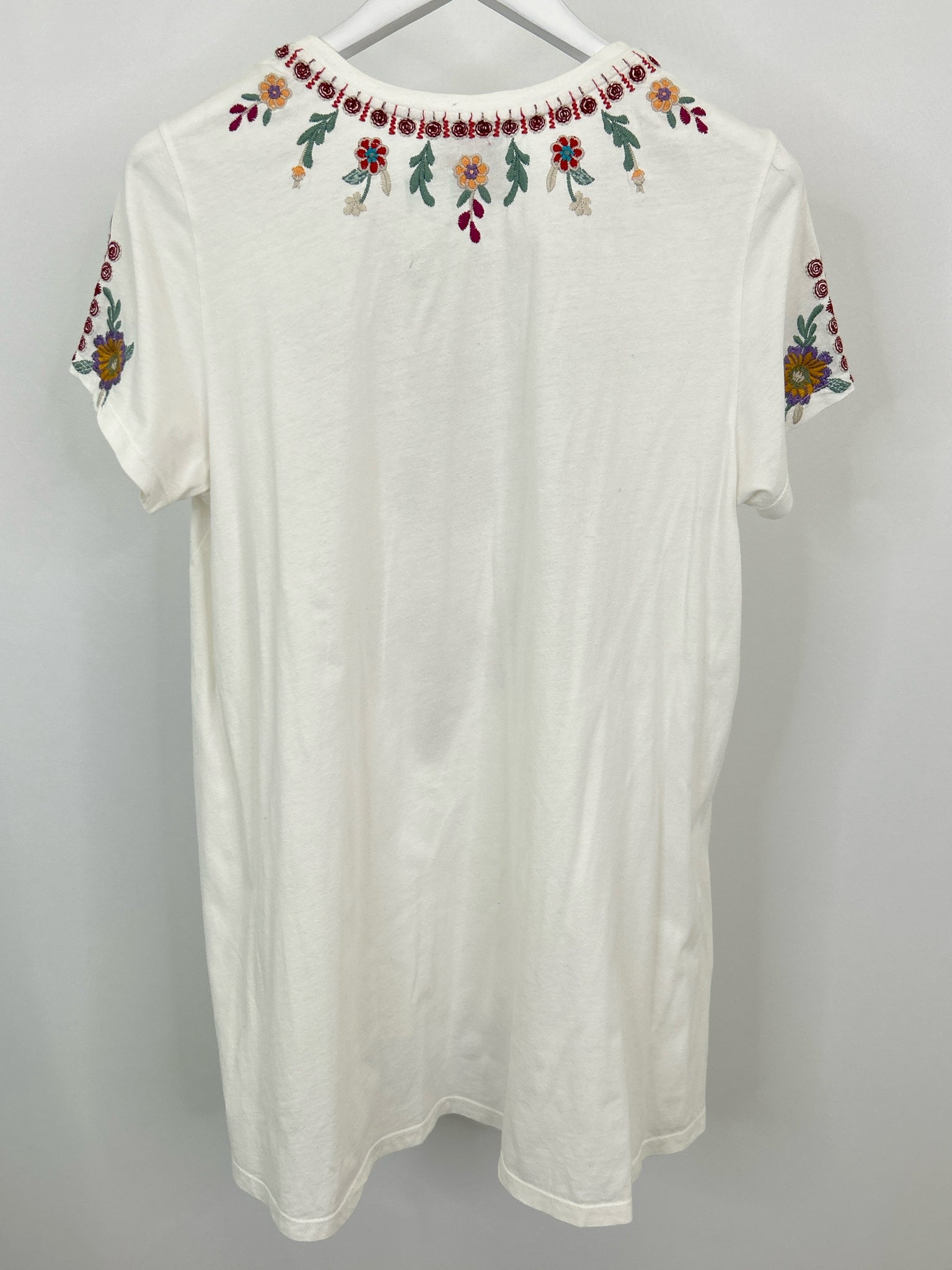 JOHNNY WAS Size L White Floral Women Tunic