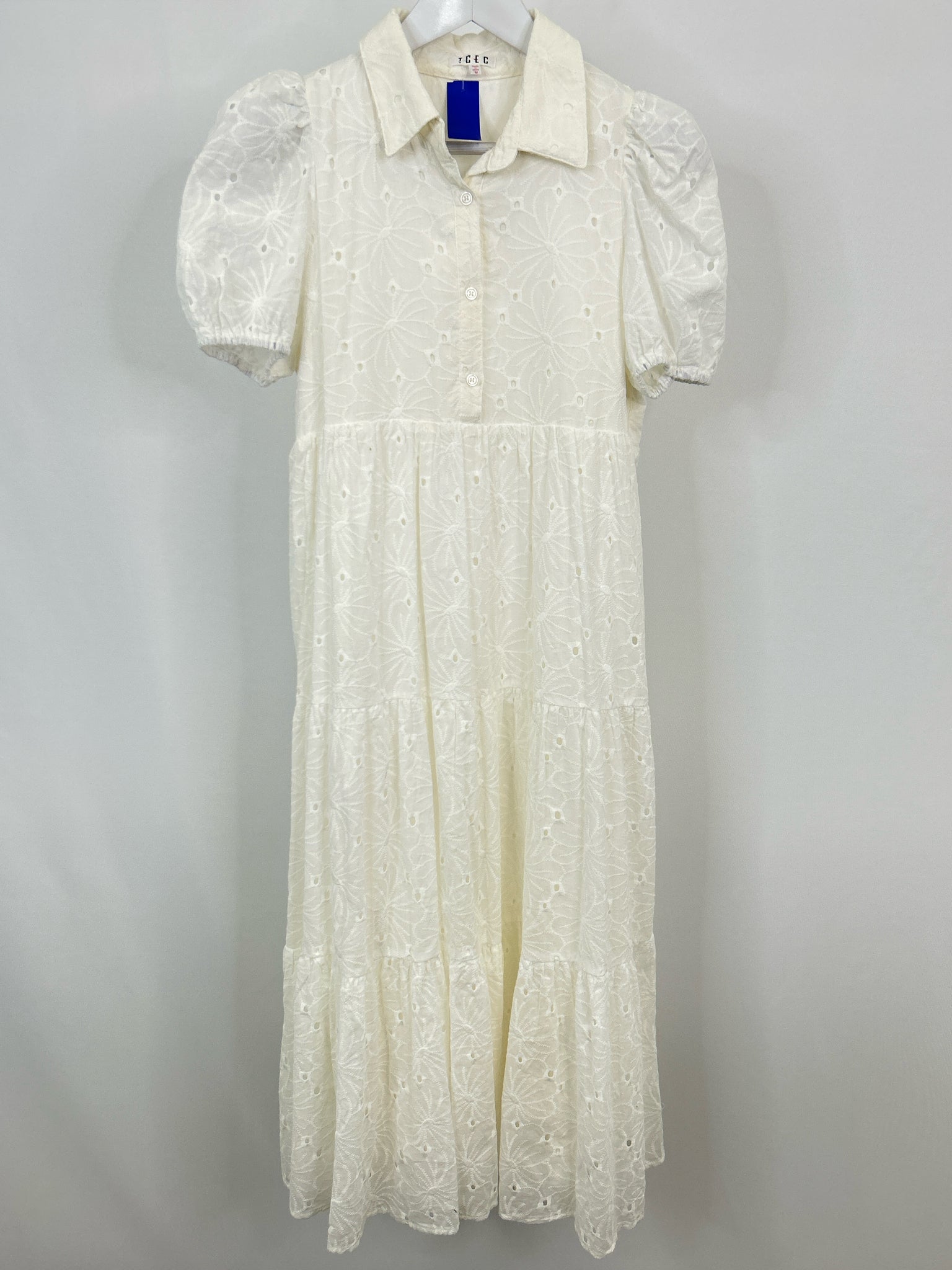 TCEC Size M White Women Dress