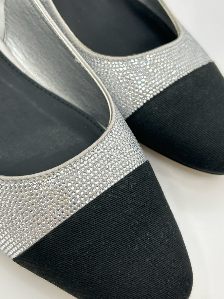 J CREW FACTORY Size 10 Rhinestone and Black Women's Pumps
