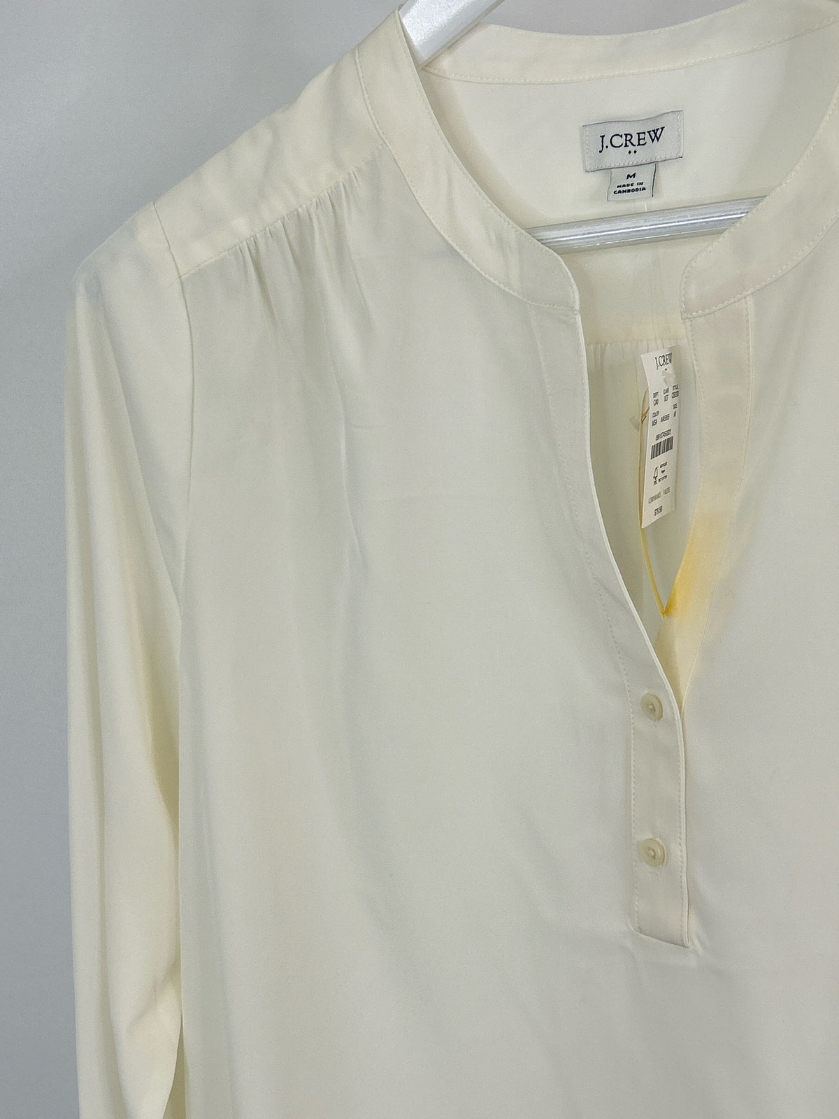 J.CREW FACTORY Size M Ivory Women Blouse