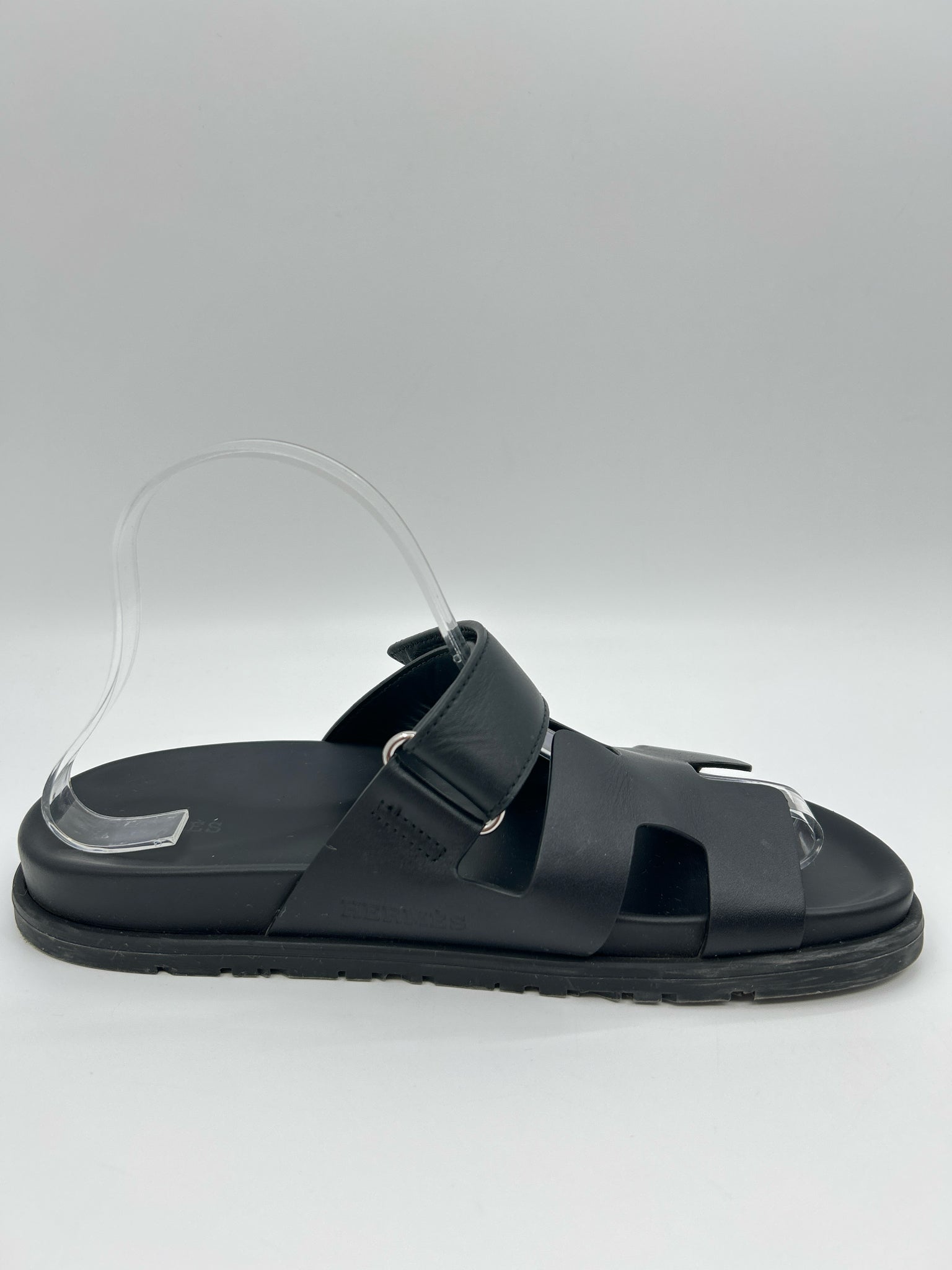 HERMES Size 39 Black Women Sandal