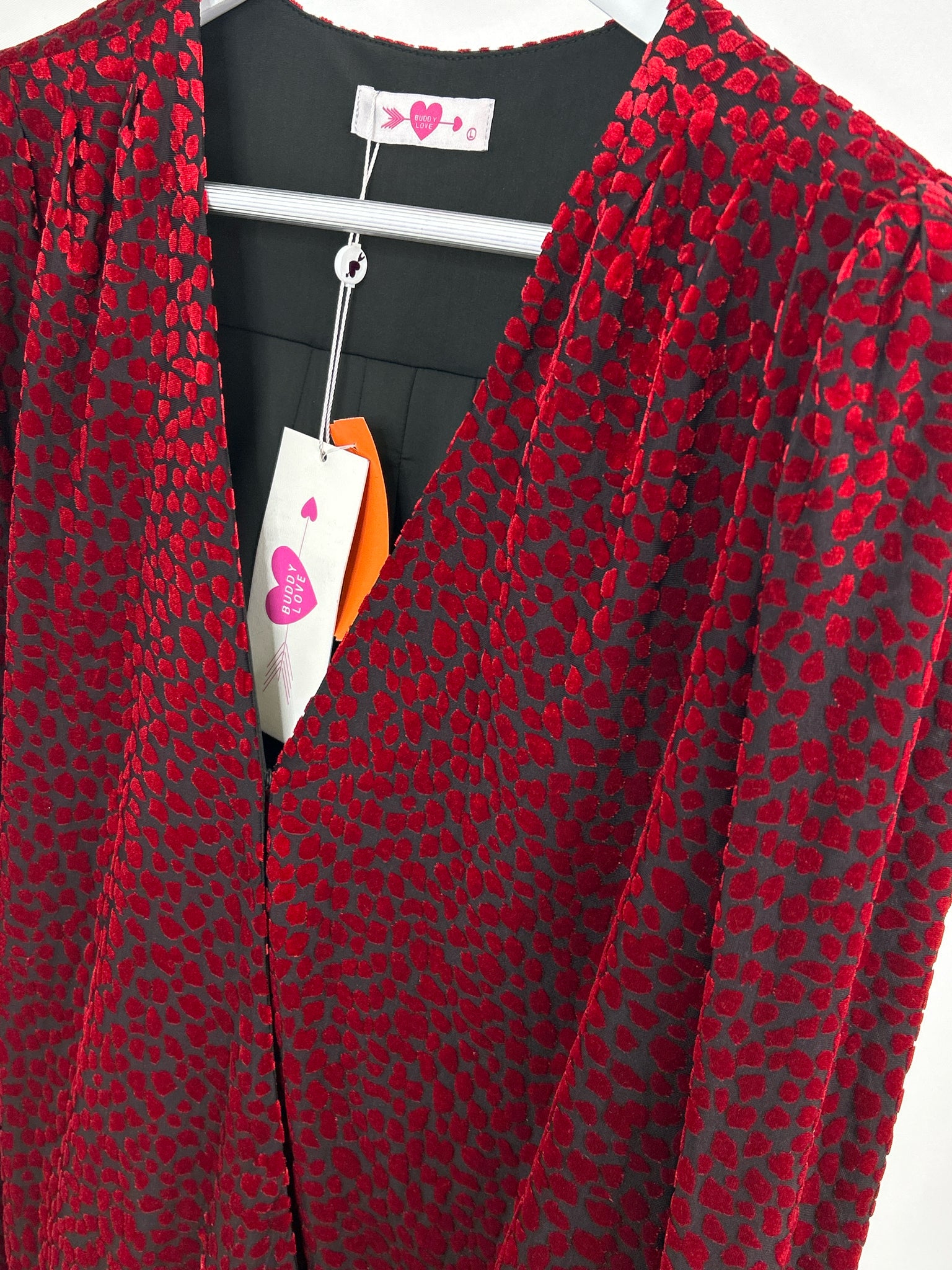 BUDDY LOVE NWT Size L Red & Black Women Top