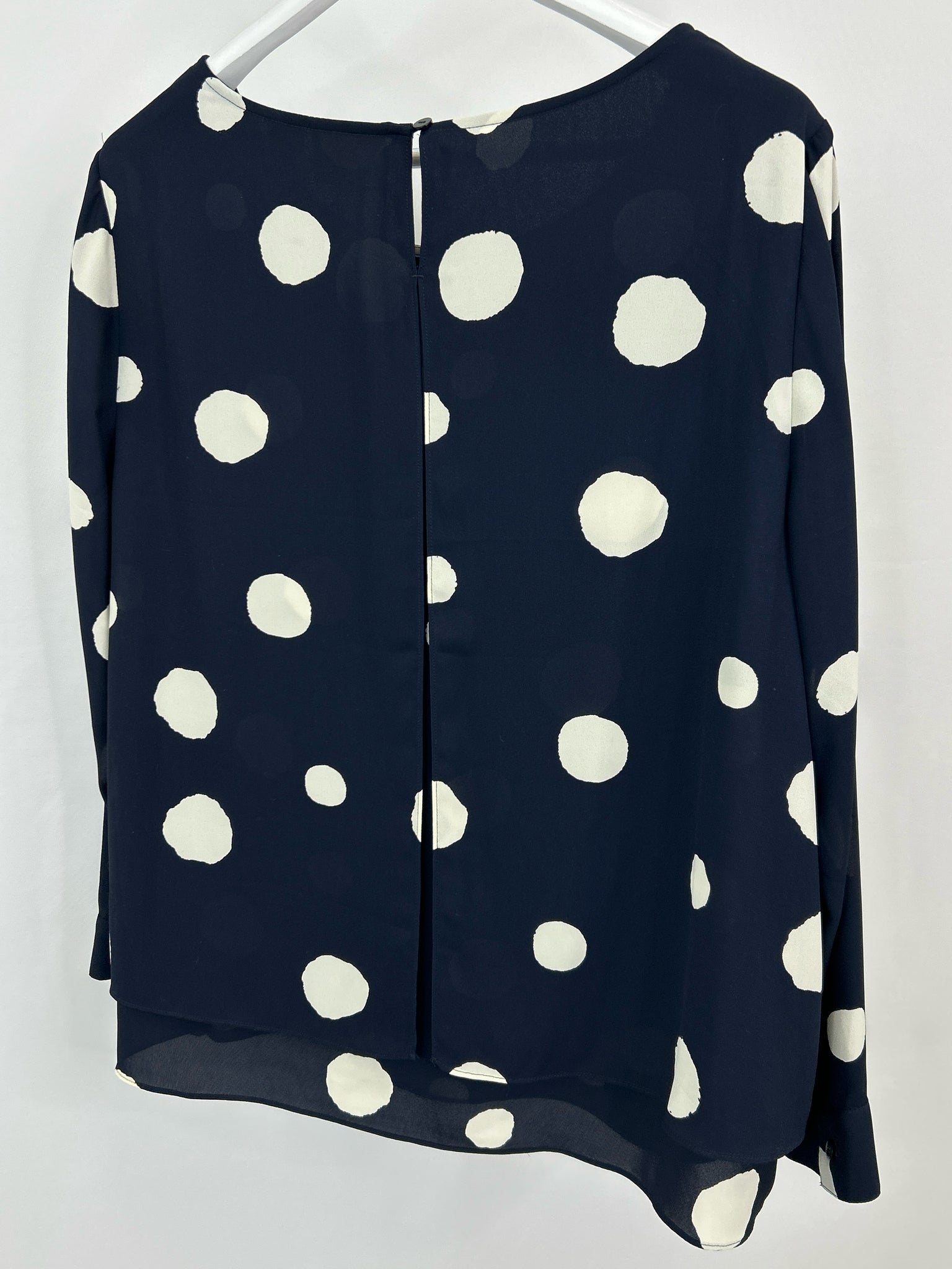 CHICO'S Size 16 NAVY AND WHITE Women Top