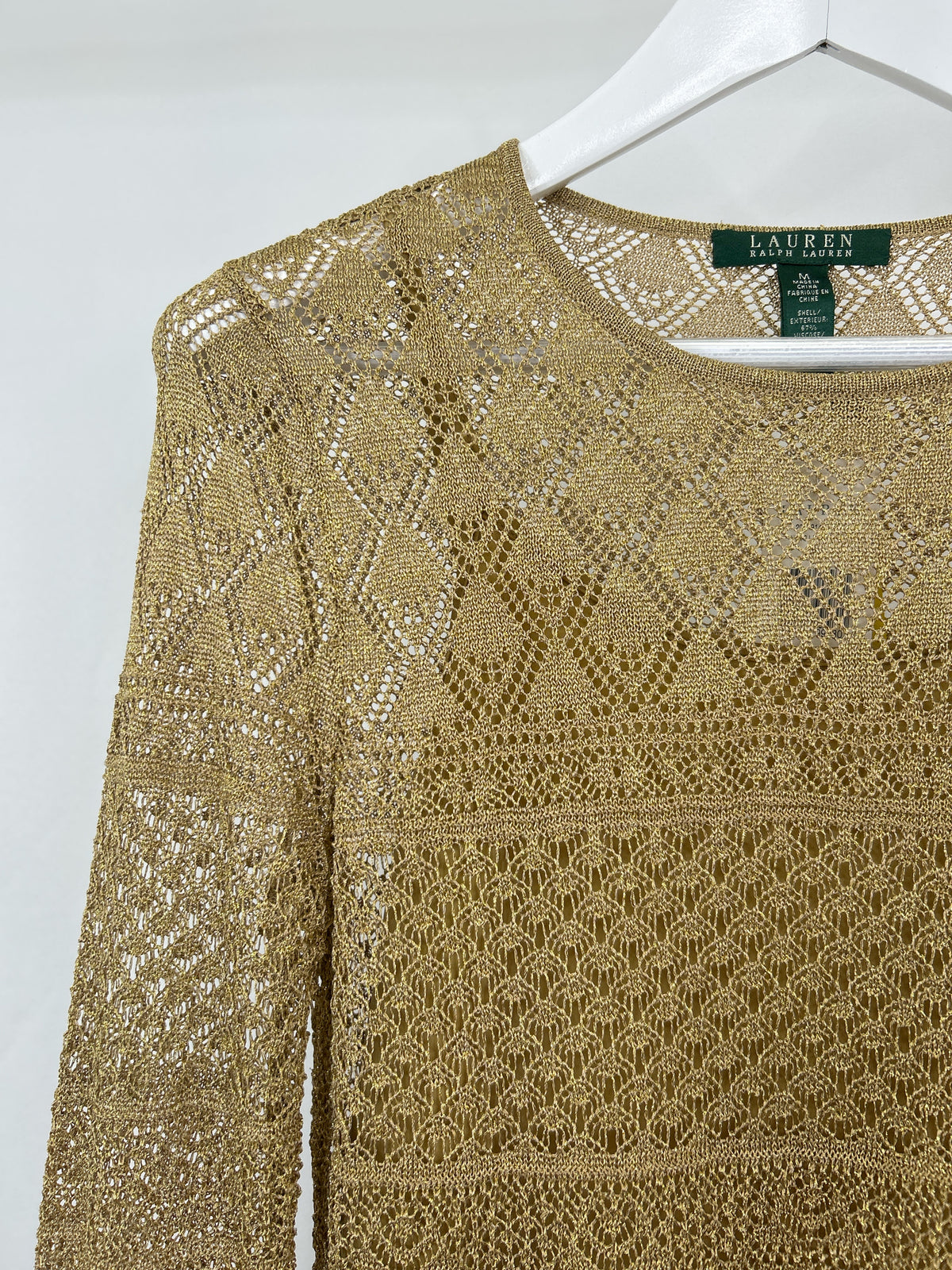 Lauren Ralph Lauren Size M gold metallic Women Sweater