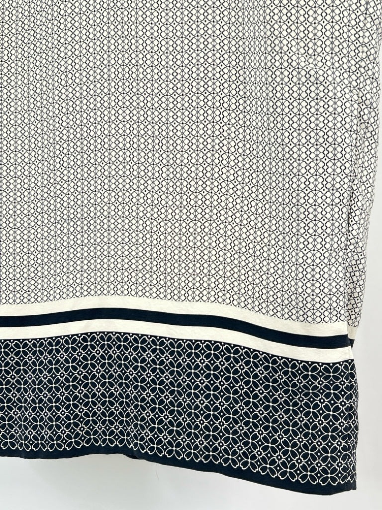 VINCE Size XS White and Black Silk Women's Dress