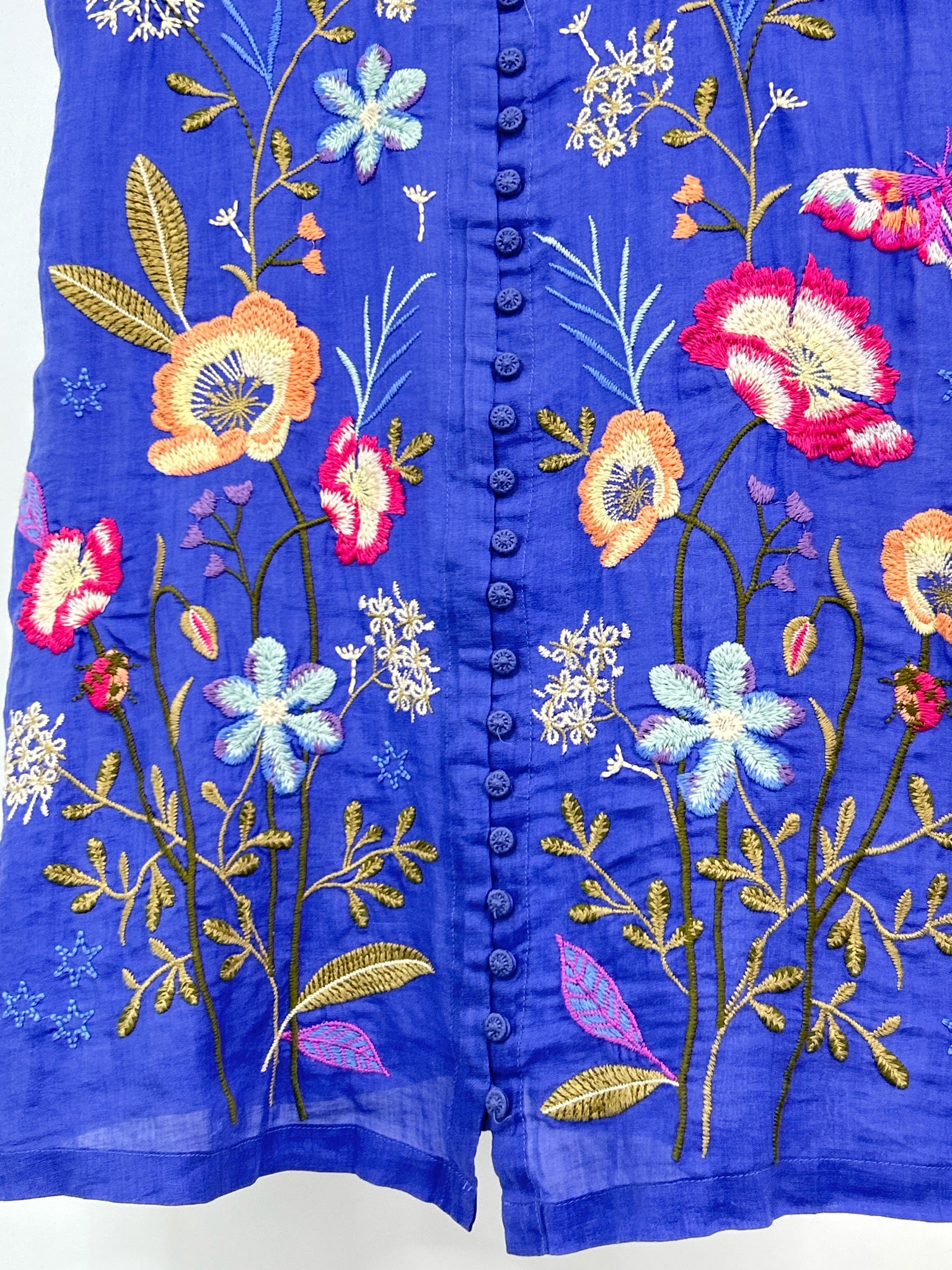 JOHNNY WAS Size S Blue Purple Women Tunic