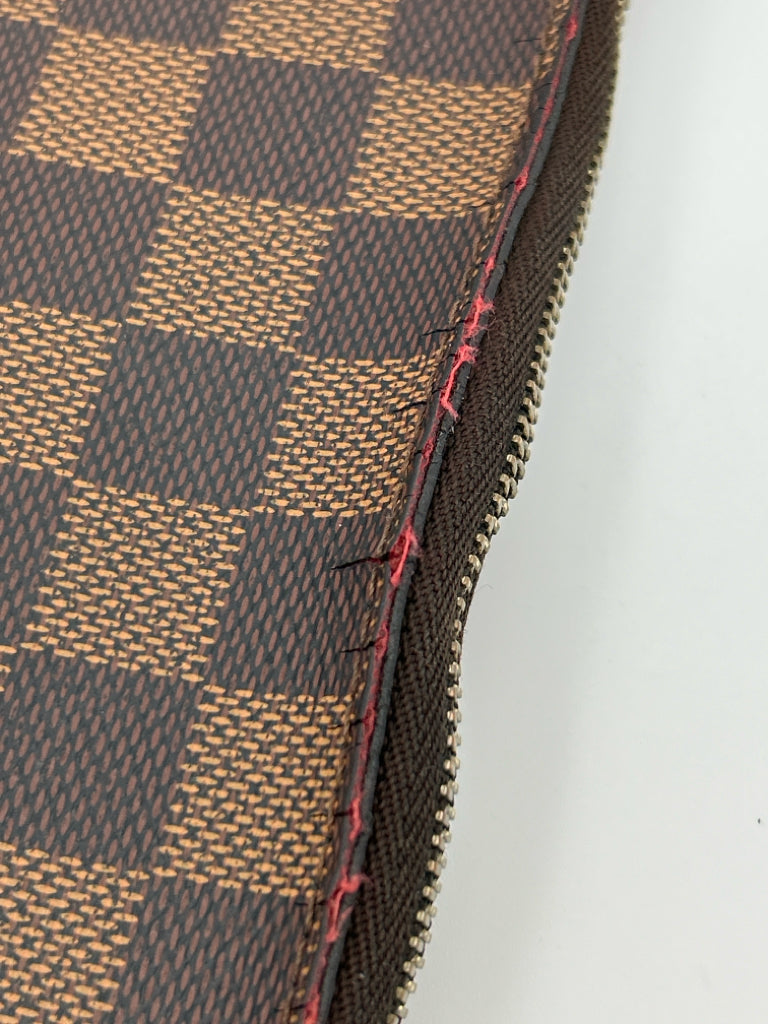 LOUIS VUITTON Damier MM Neverfull Damier Brown Print Women's Purse Tote