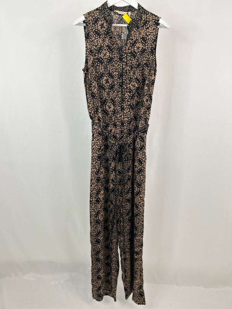 SOFT SURROUNDINGS Size M Black Print Bali Jumpsuit