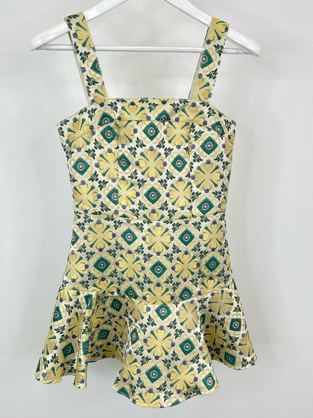 Sincerely Ours Size XS GOLD AND GREEN Women Dress