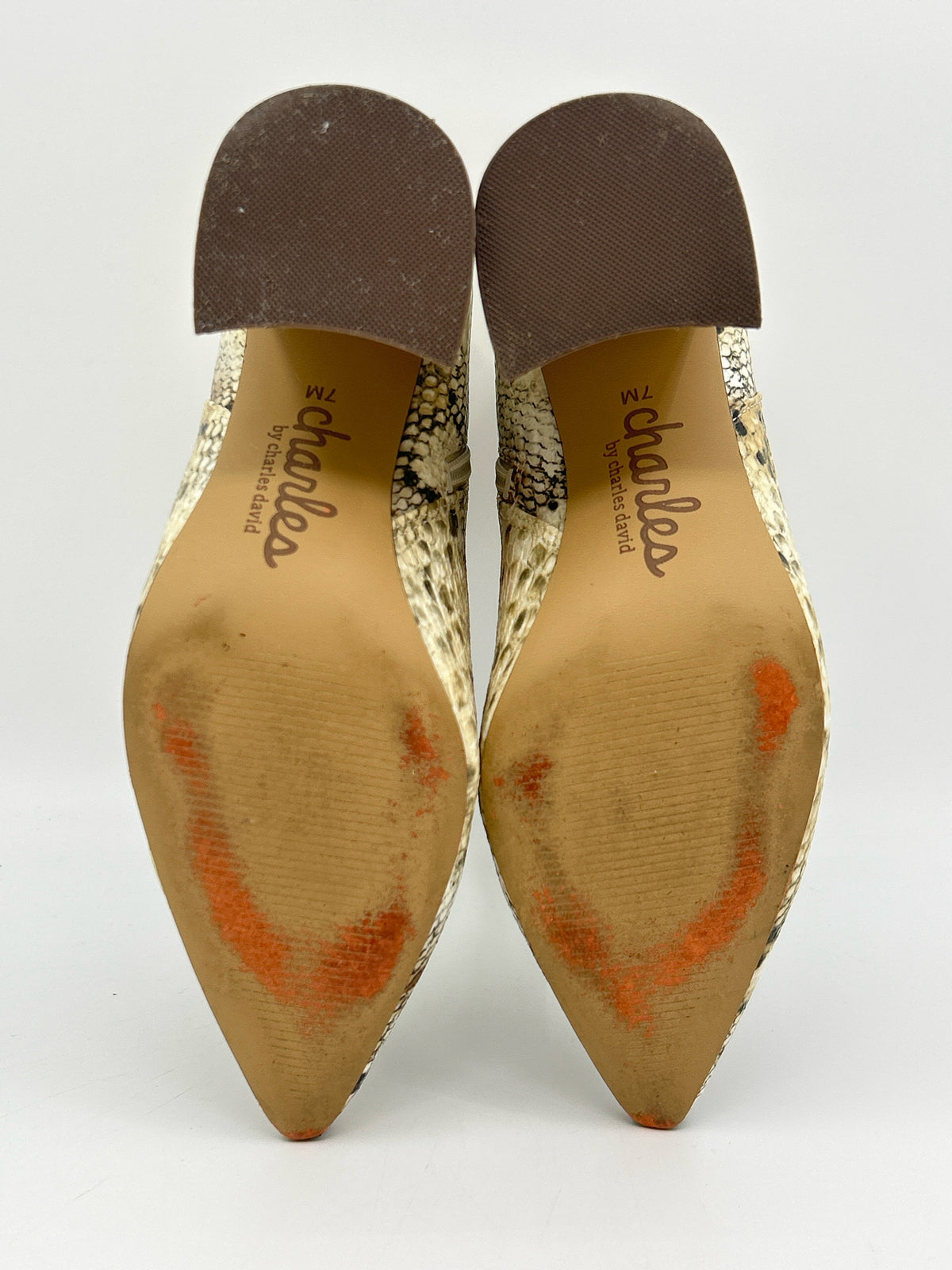 CHARLES by Charles David Size 7M Brown Print Women Booties