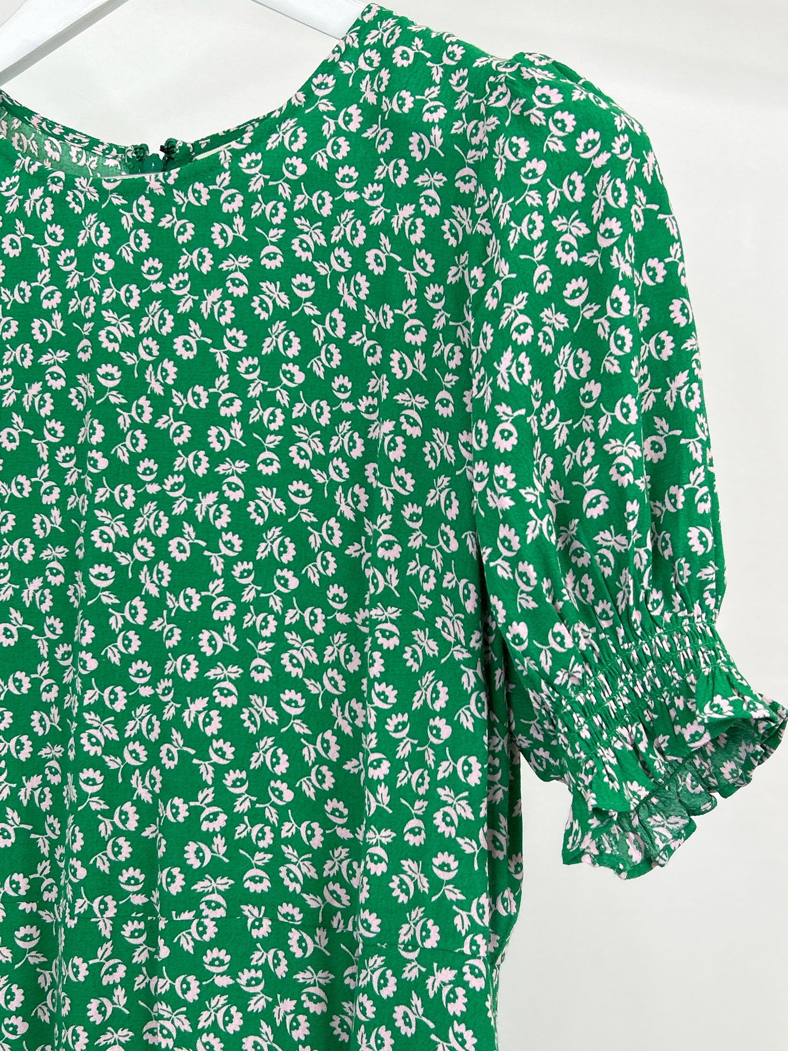 BODEN Size 8R Green Print Women's Dress