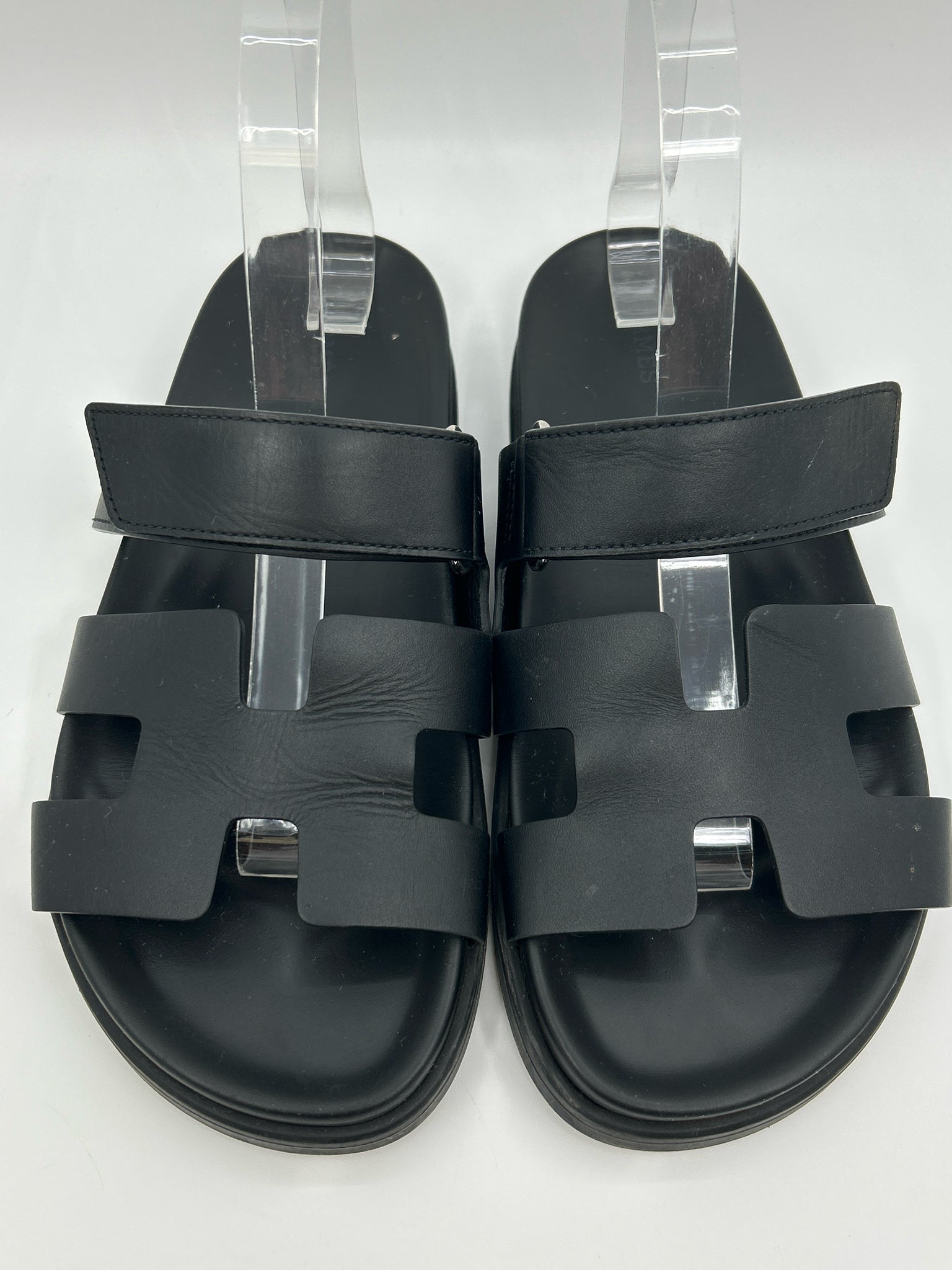 HERMES Size 39 Black Women Sandal
