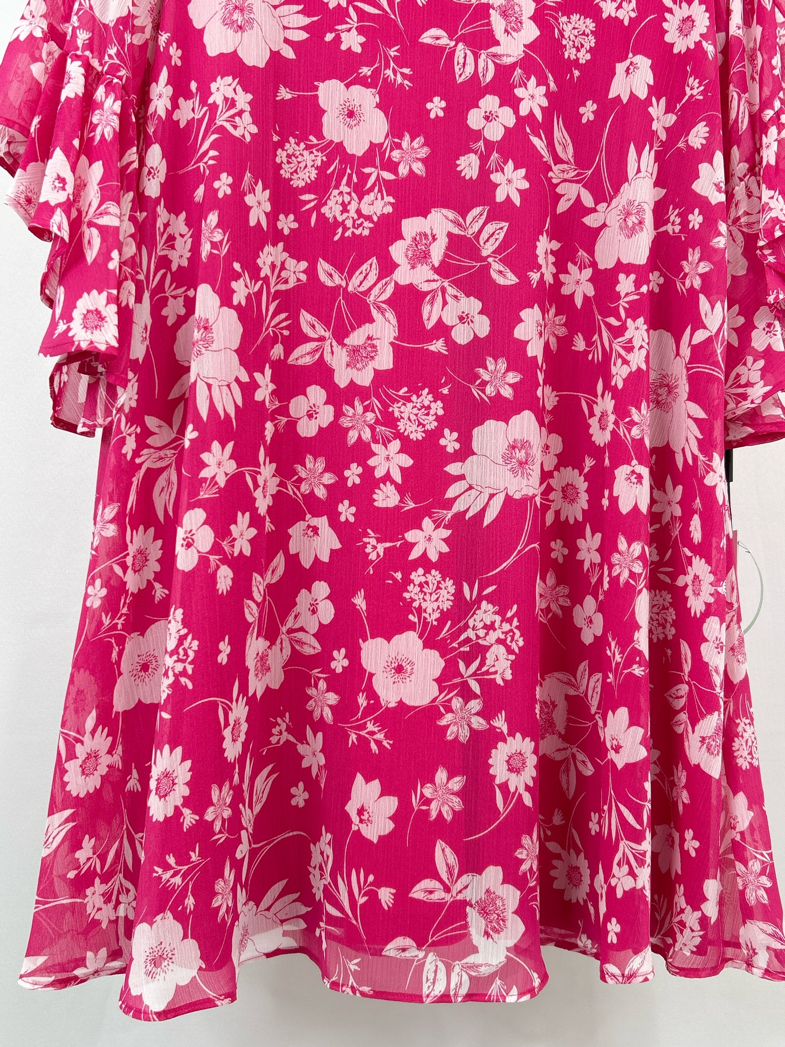 CALVIN KLEIN Size 14 PINK AND WHITE Women's Dress
