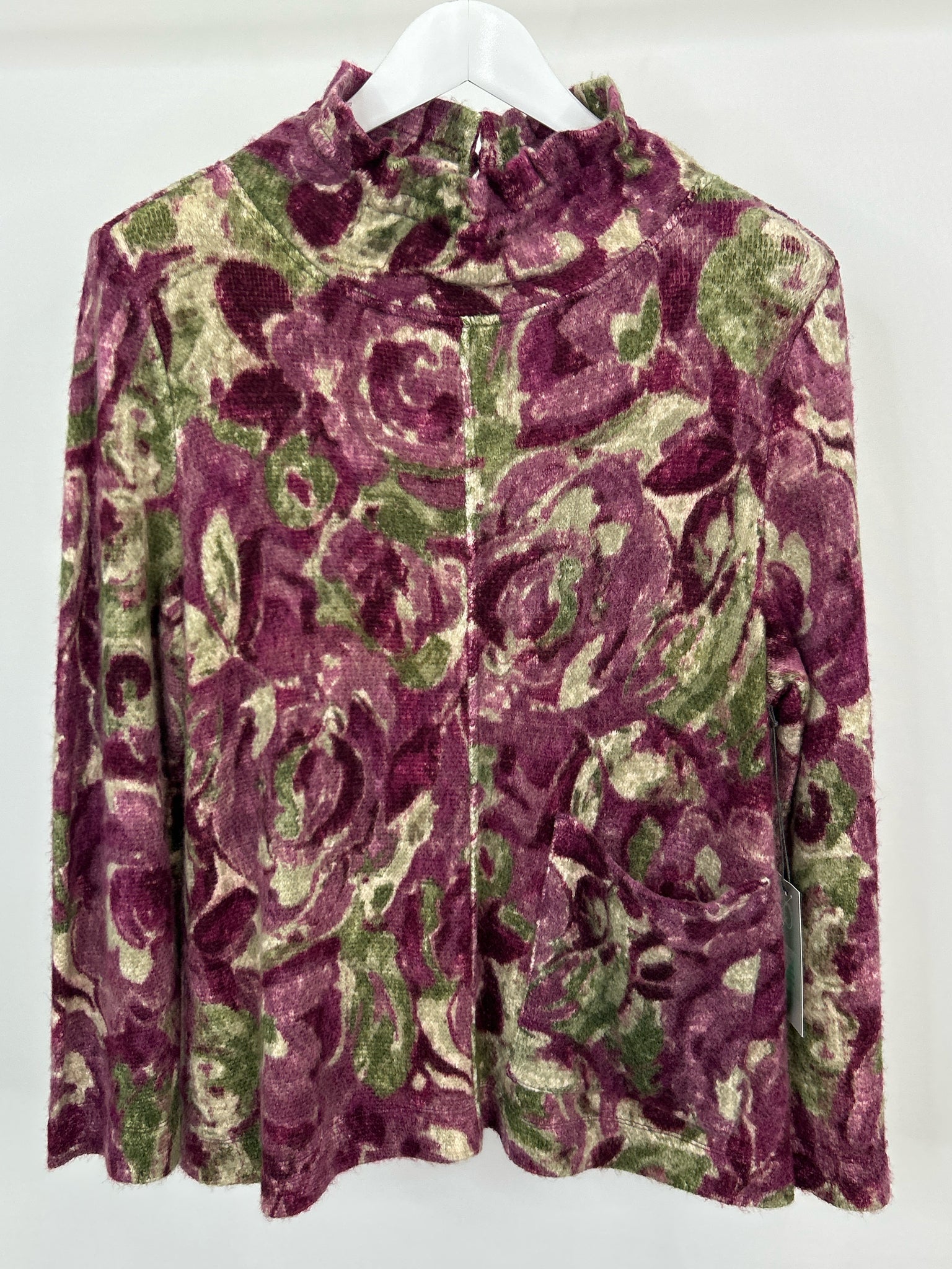 HABITAT Size S Fuschia Floral Women Sweater NWT