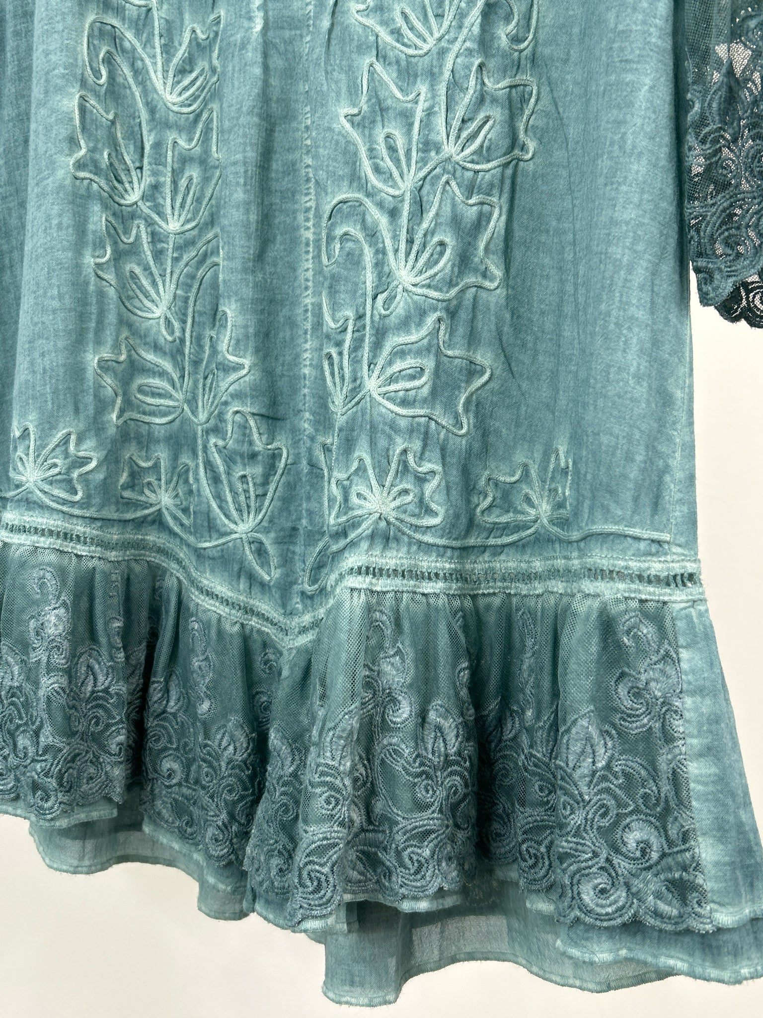 GRETTY ZUEGER Size M turquoise print Women Tunic