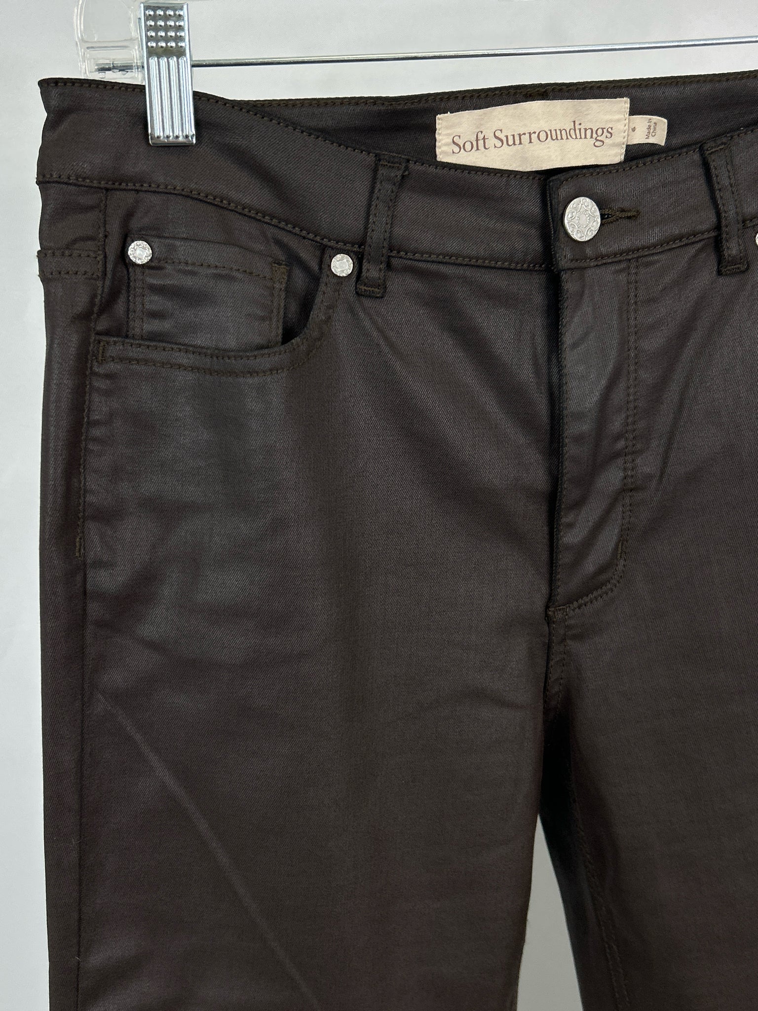 SOFT SURROUNDINGS Size 6 Brown Women Pants