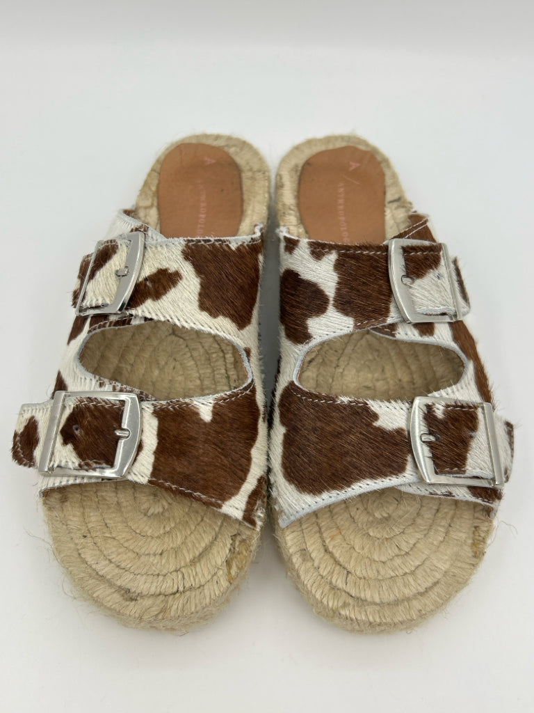 ANTHROPOLOGIE Size 36 Brown Print Women's Sandal