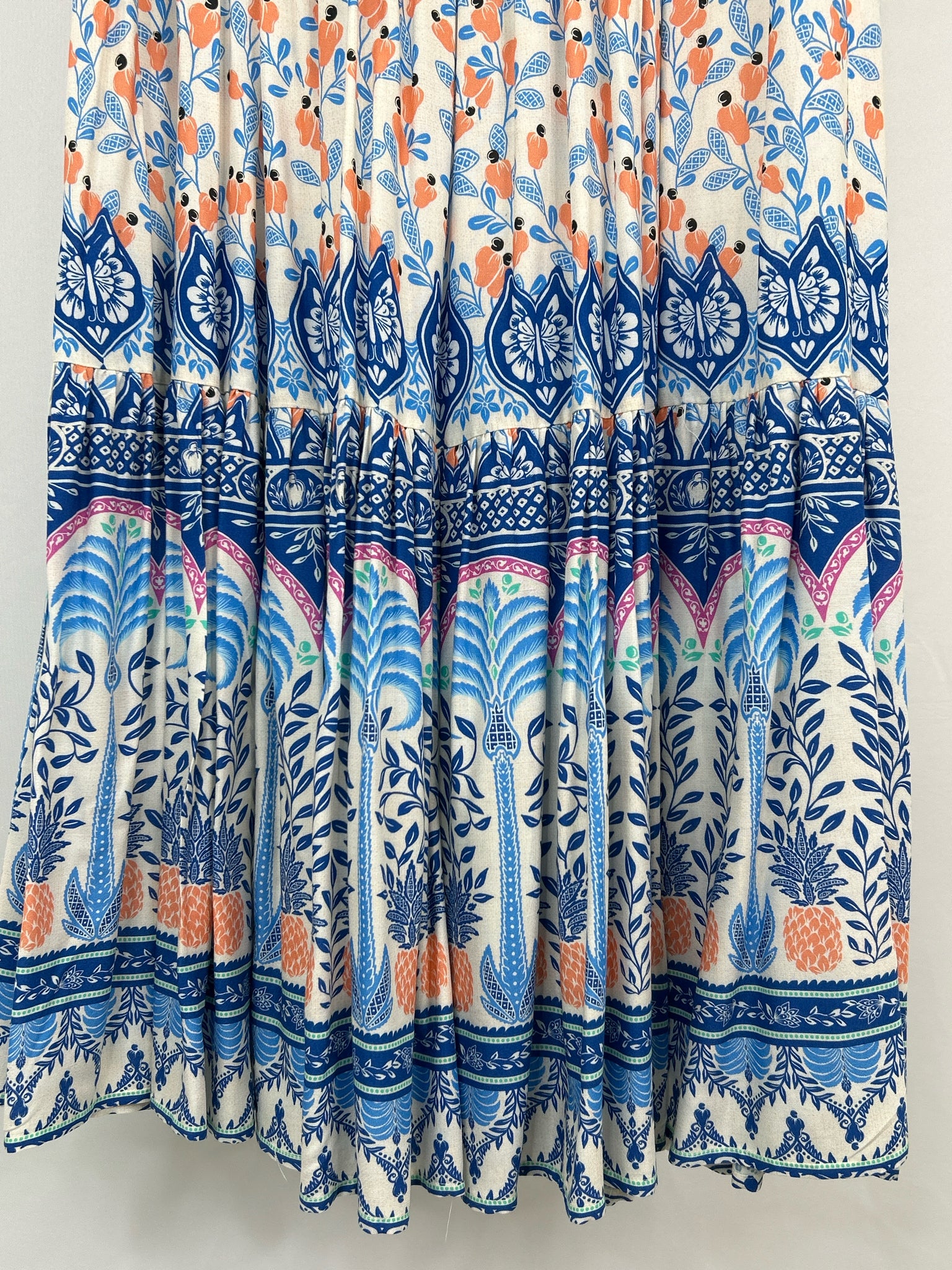 FARM RIO Size S WHITE AND BLUE Women Skirt