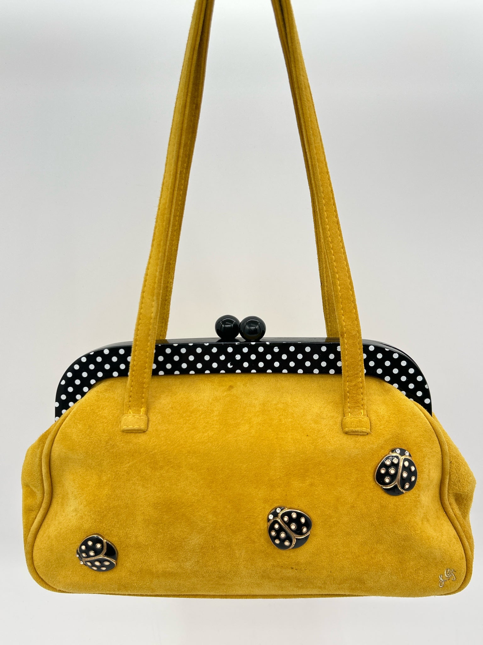 LULU GUINNESS Yellow & Black Women Purse
