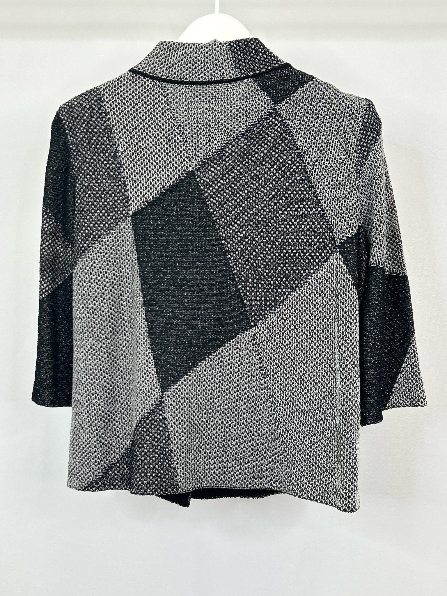 MING WANG Size PL Black & White Women Sweater