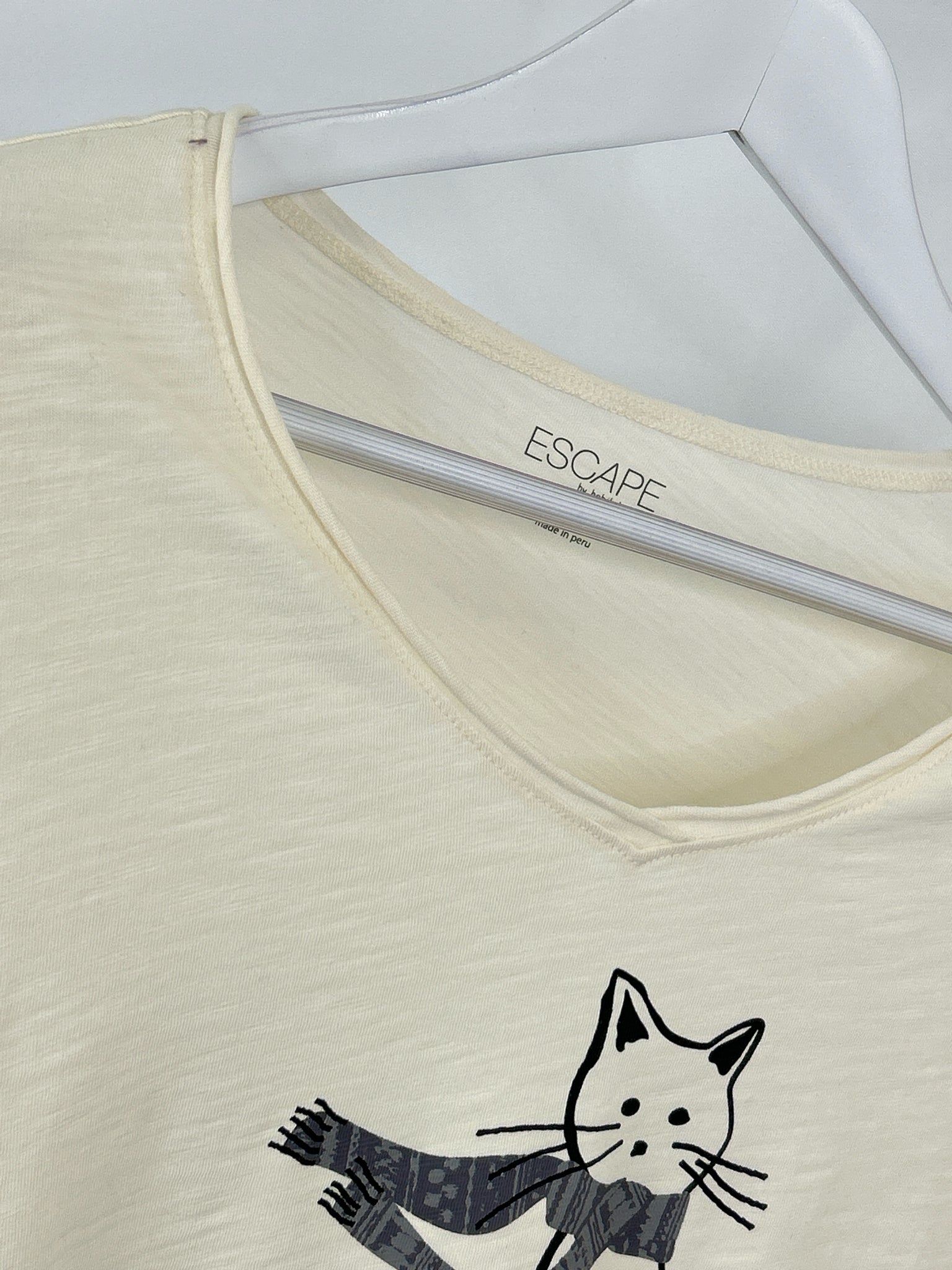 Escape by Habitat Clothes Size S Ivory Women T-shirt