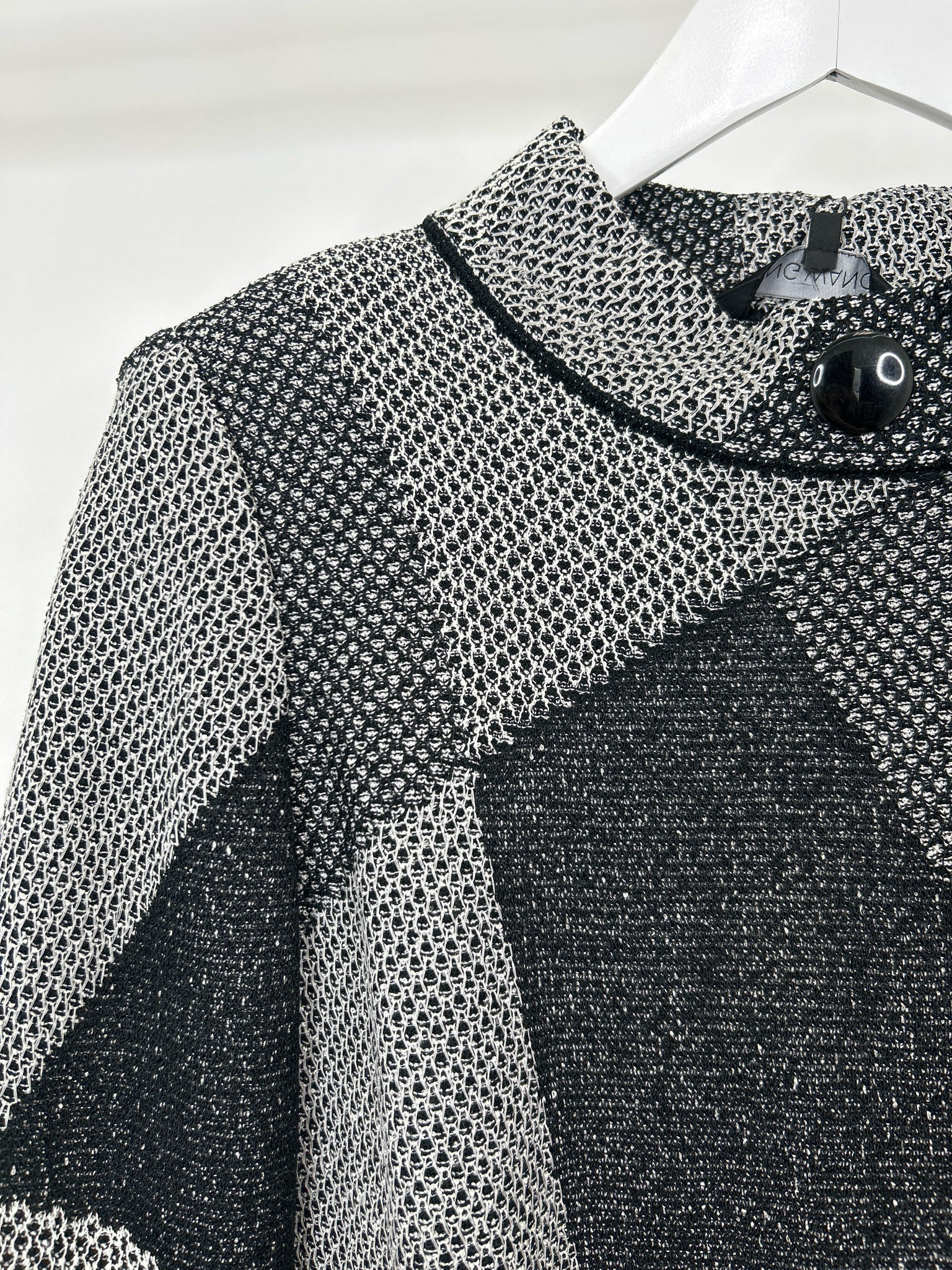 MING WANG Size PL Black & White Women Sweater
