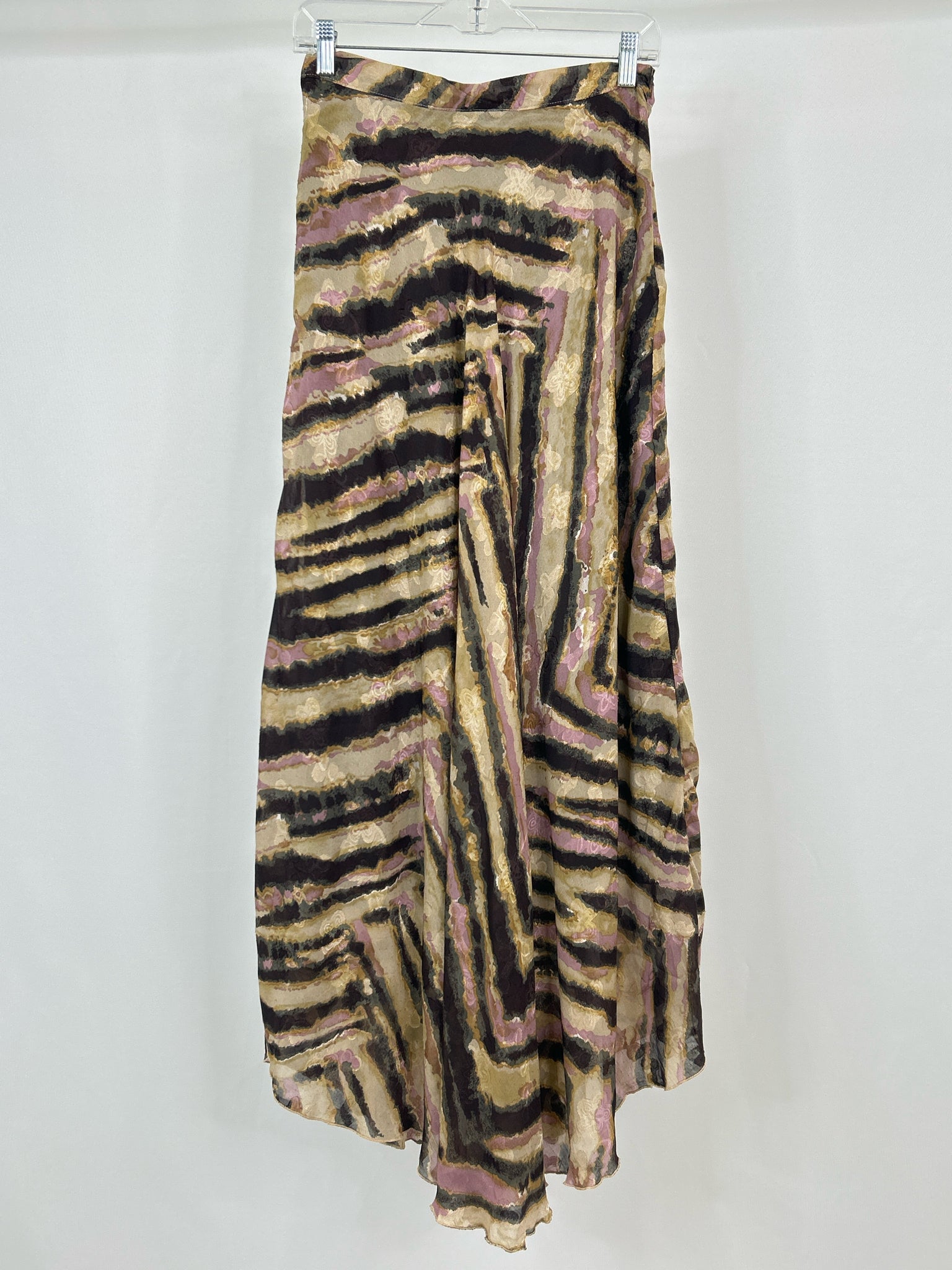 NEKANE NKN Size L Beige and Purple Women Skirt