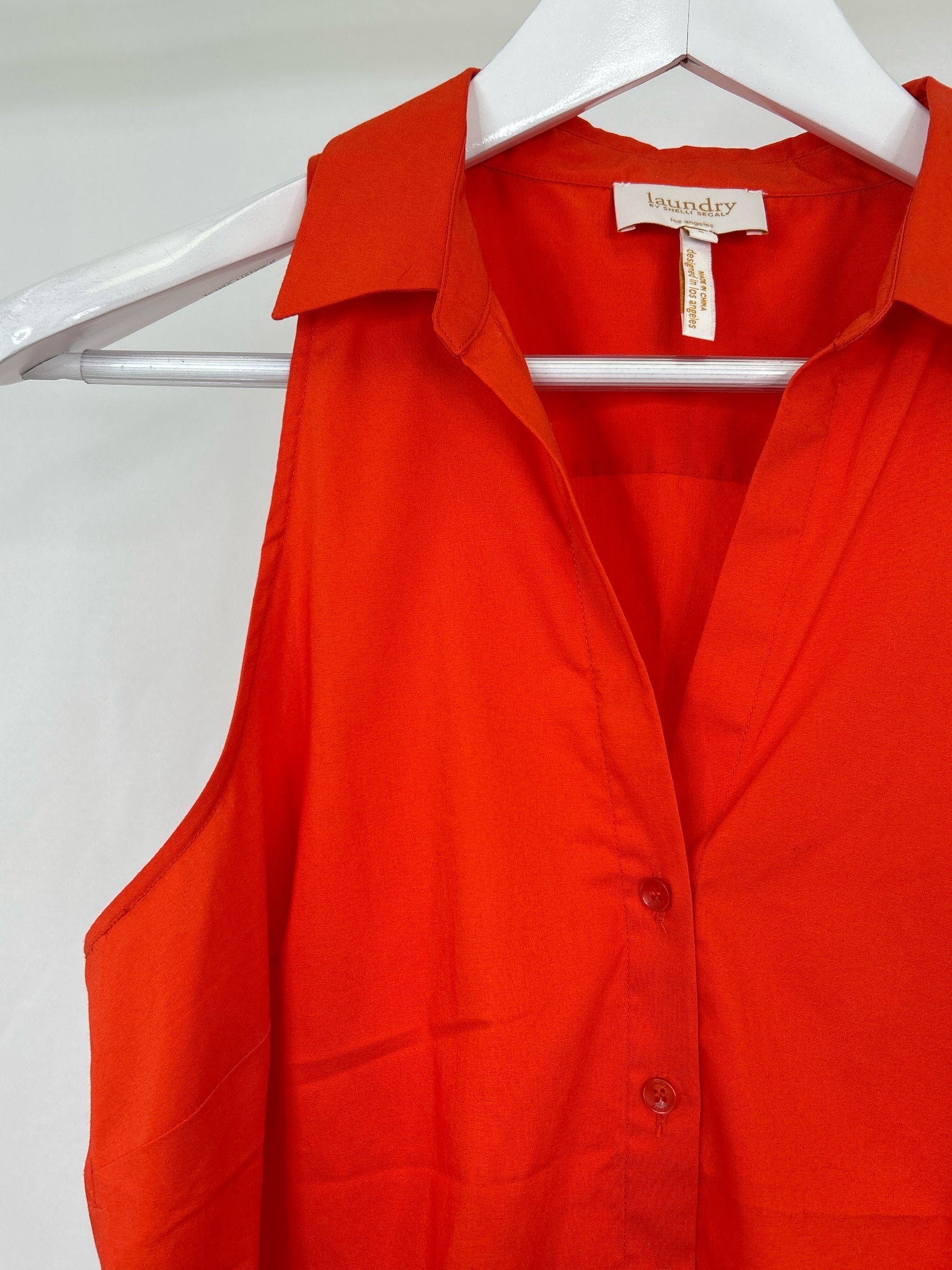 LAUNDRY BY SHELLI SEGAL Size 8 Red Women Shirt