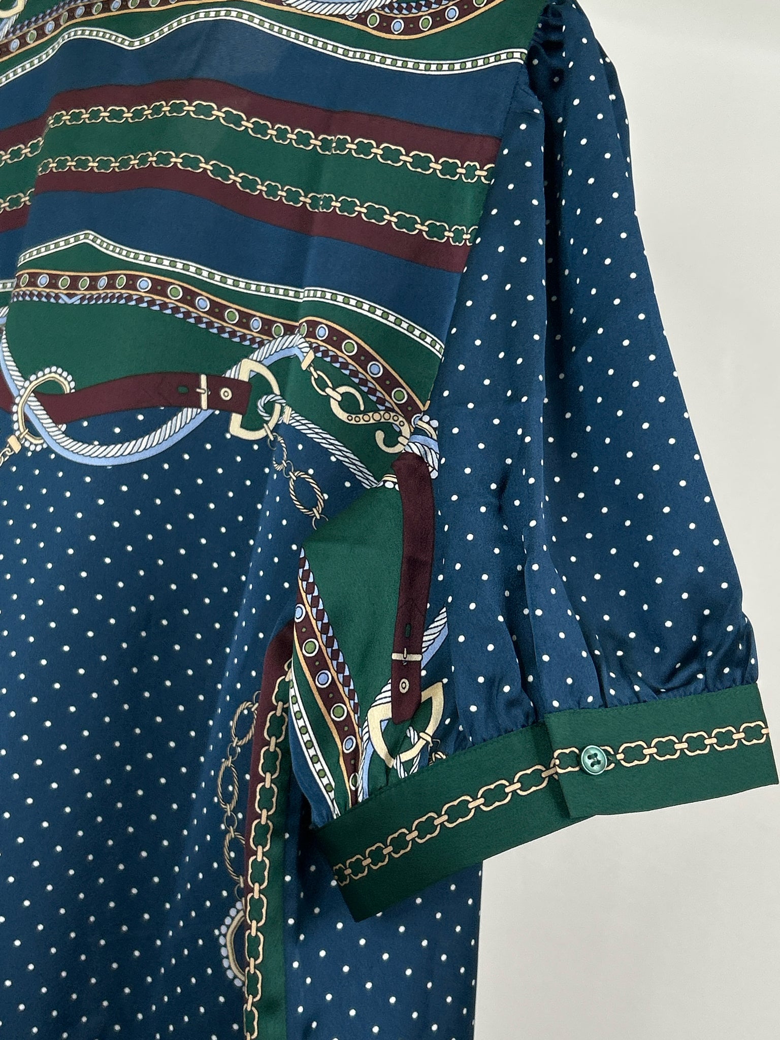 ANN TAYLOR Size XXL GREEN AND NAVY Women Shirt